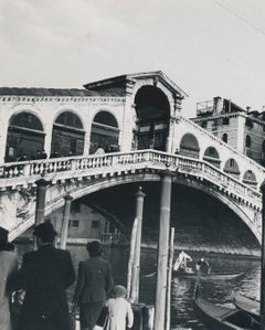 Venezia, Venedig, Ponte di Rialto, Italia 1950, 12 x 17, 8 cm