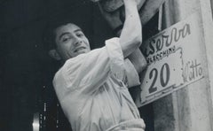 Rome, Shop, Street Photography, Black and White, Italy, 1950s, 17, 7 x 13, 1 cm