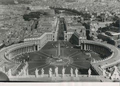 St. Peter's Square Rome, Black and White, Italy 1950s; 16.6 x 23.4 cm
