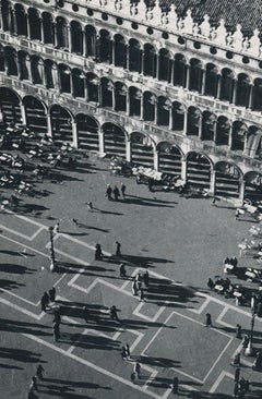 Venice - Crowded Marksquare, Italy, 1950s, 13 x 17, 8 cm