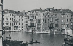 Gondoles sur eau, Venise, Italie, années 1950
