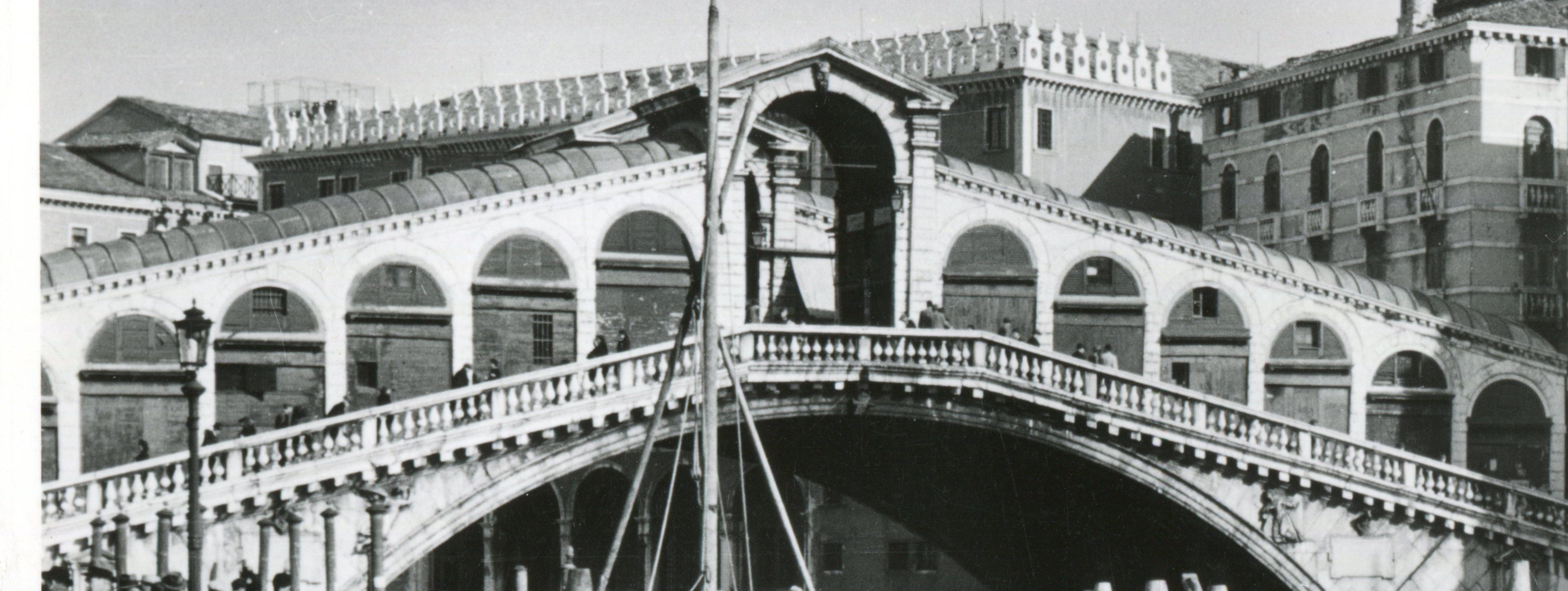 Venice - Rialto Bridge 1954 - Photograph by Erich Andres