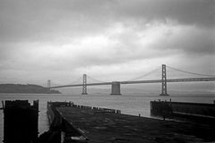 Ansicht der Bay Bridge in San Franciso, USA 1962.