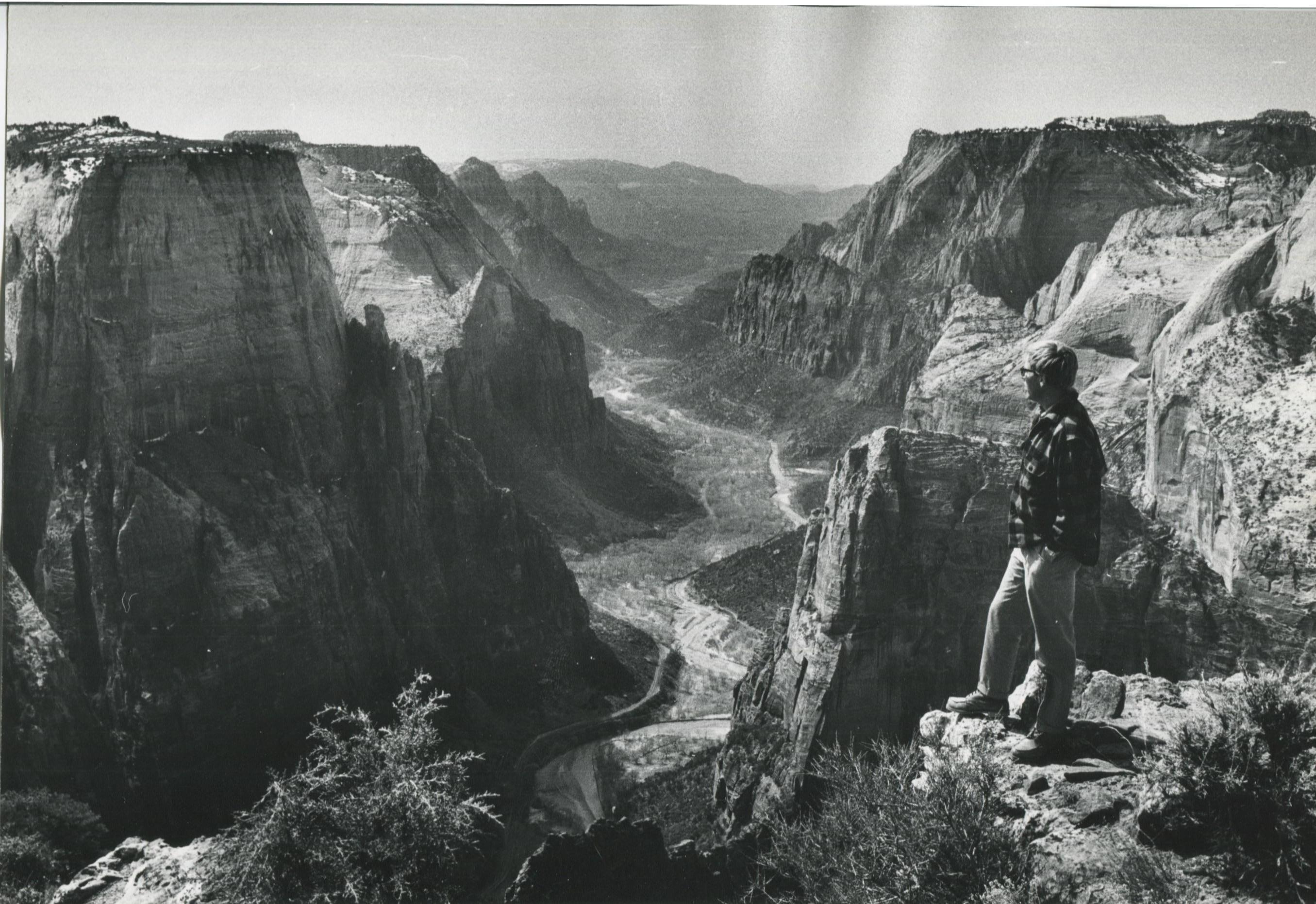 Erich Andres Black and White Photograph – Zion National Park Utah/Arizona, Schwarz und Weiß, USA 1960er Jahre