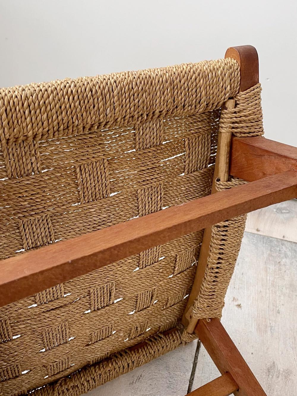 Erich Dickmann Bauhaus Stool, Rush & Solid Oak, 1940s, Germany For Sale 3