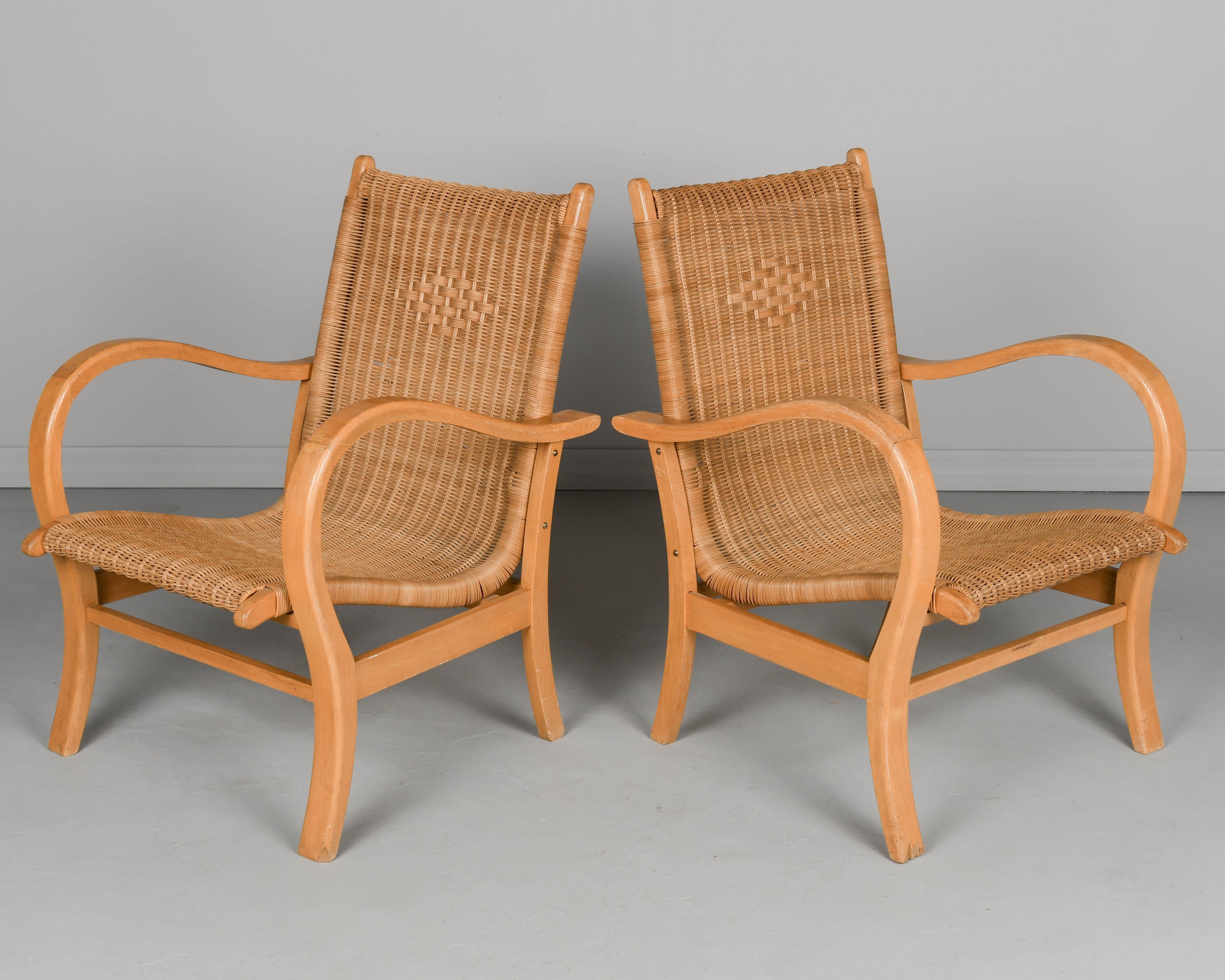 German Erich Dieckmann Bauhaus Lounge Chairs, a Pair For Sale