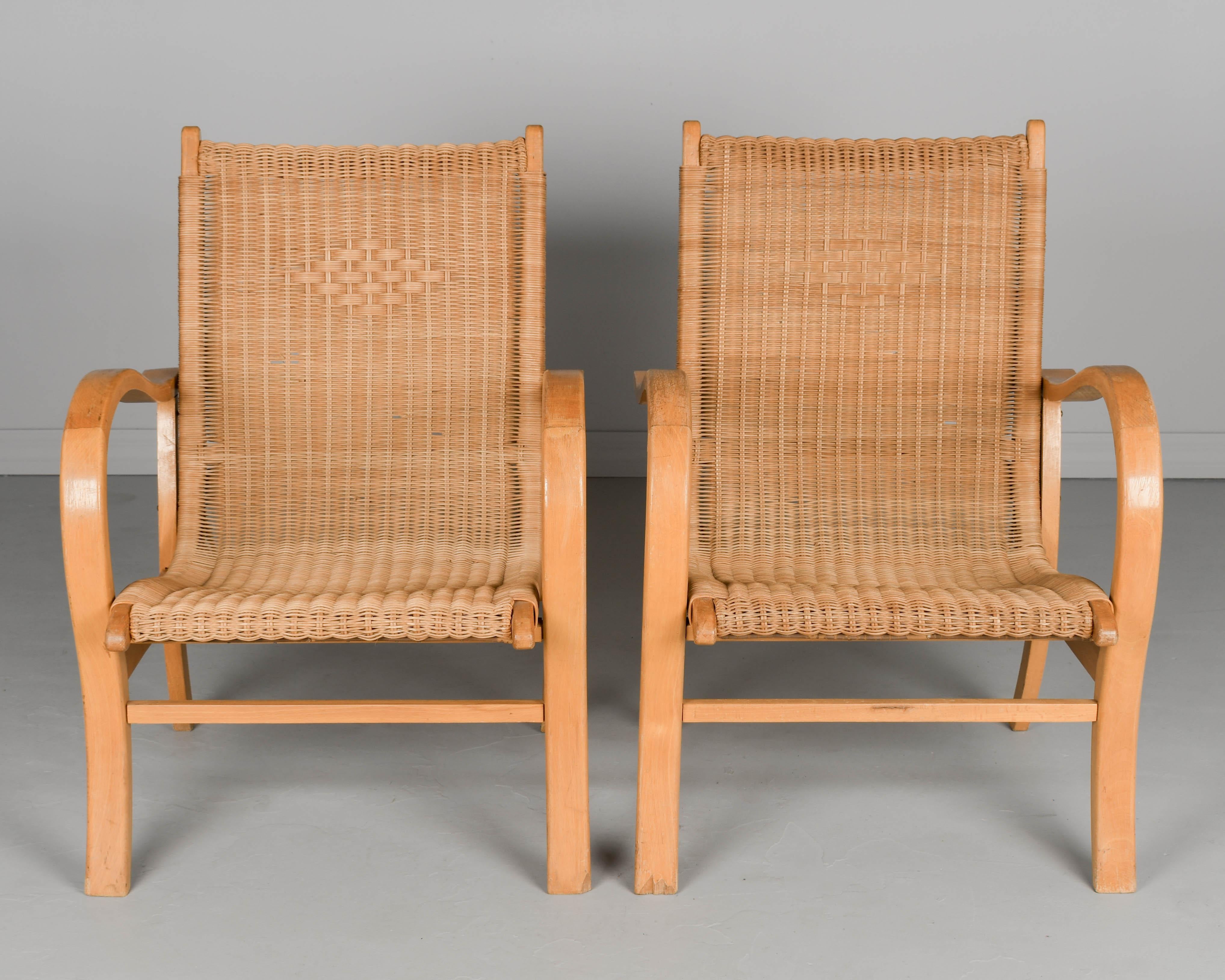 Hand-Crafted Erich Dieckmann Bauhaus Lounge Chairs, a Pair For Sale