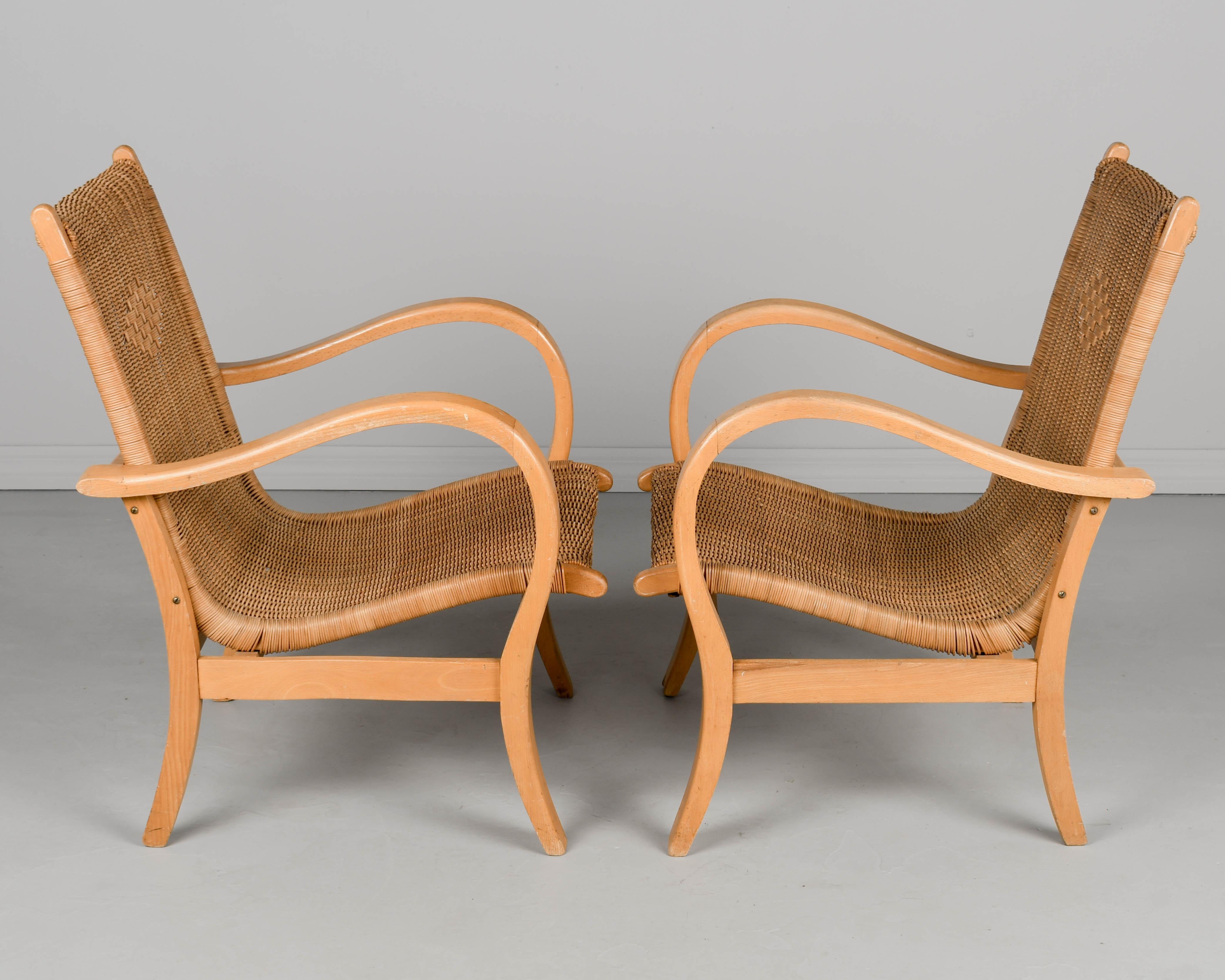 Erich Dieckmann Bauhaus Lounge Chairs, a Pair In Good Condition For Sale In Winter Park, FL