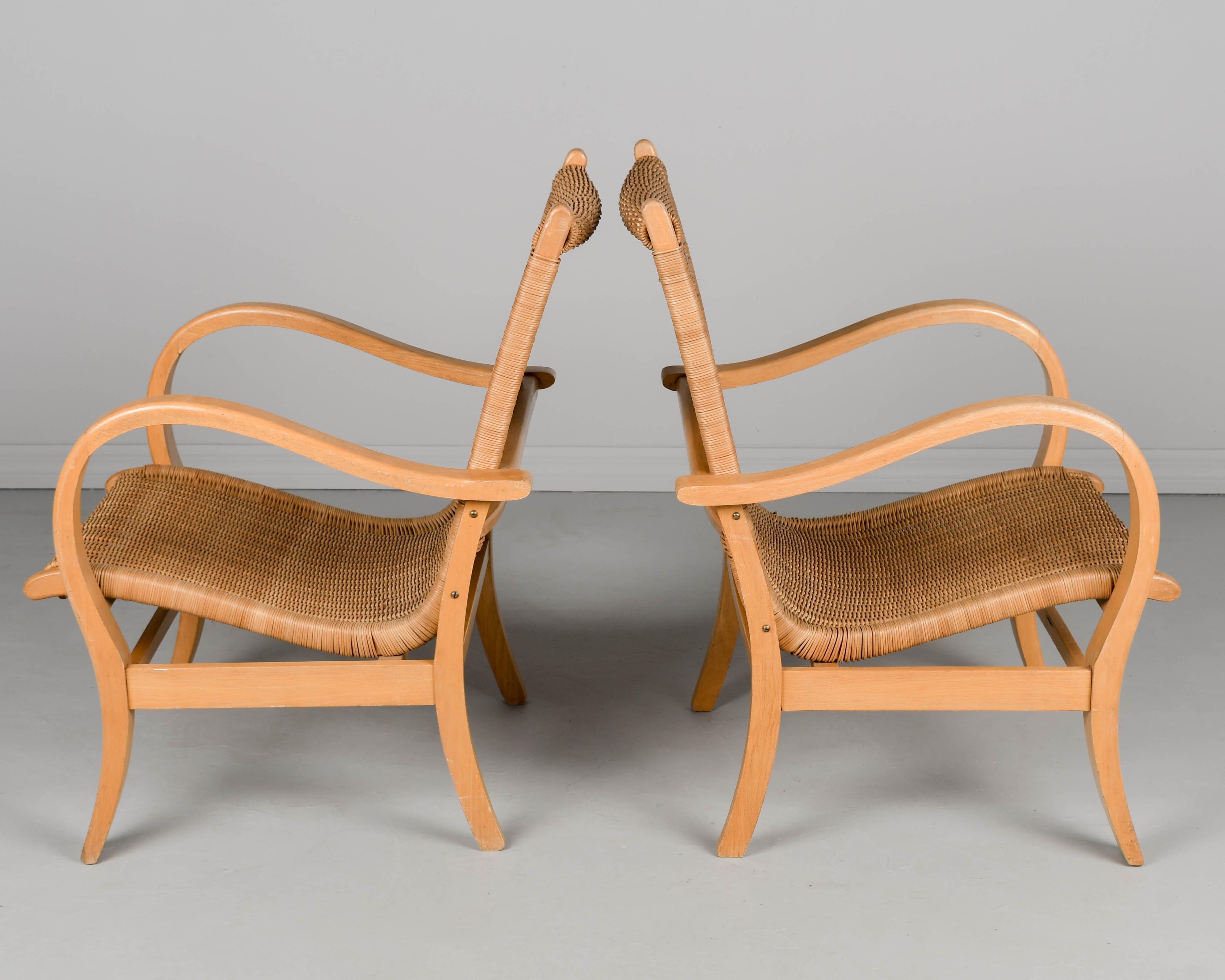 20th Century Erich Dieckmann Bauhaus Lounge Chairs, a Pair For Sale