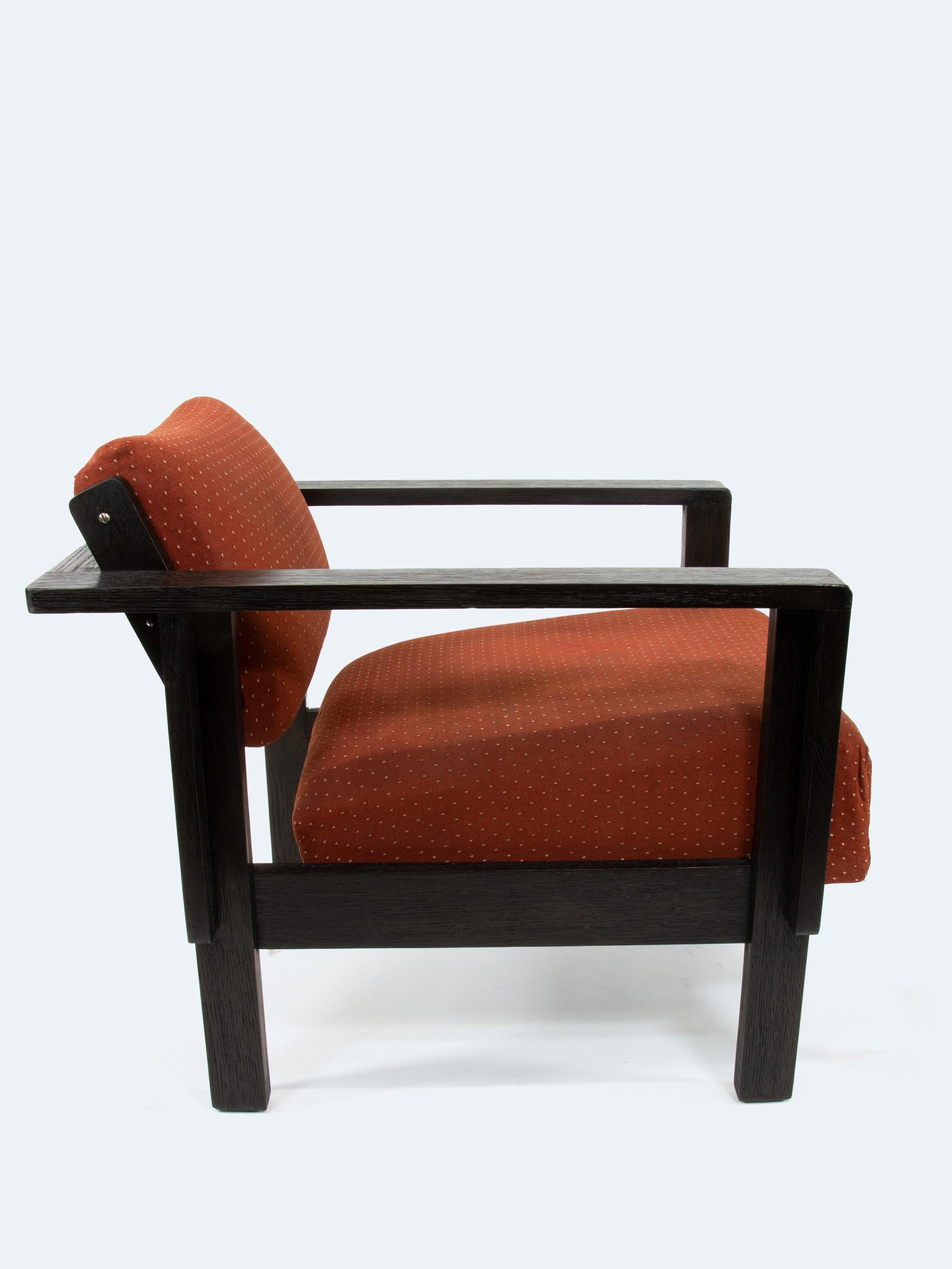 Allemand Fauteuil club Erich Dieckmann restauré à la manière muséale de 1926/1927 en vente