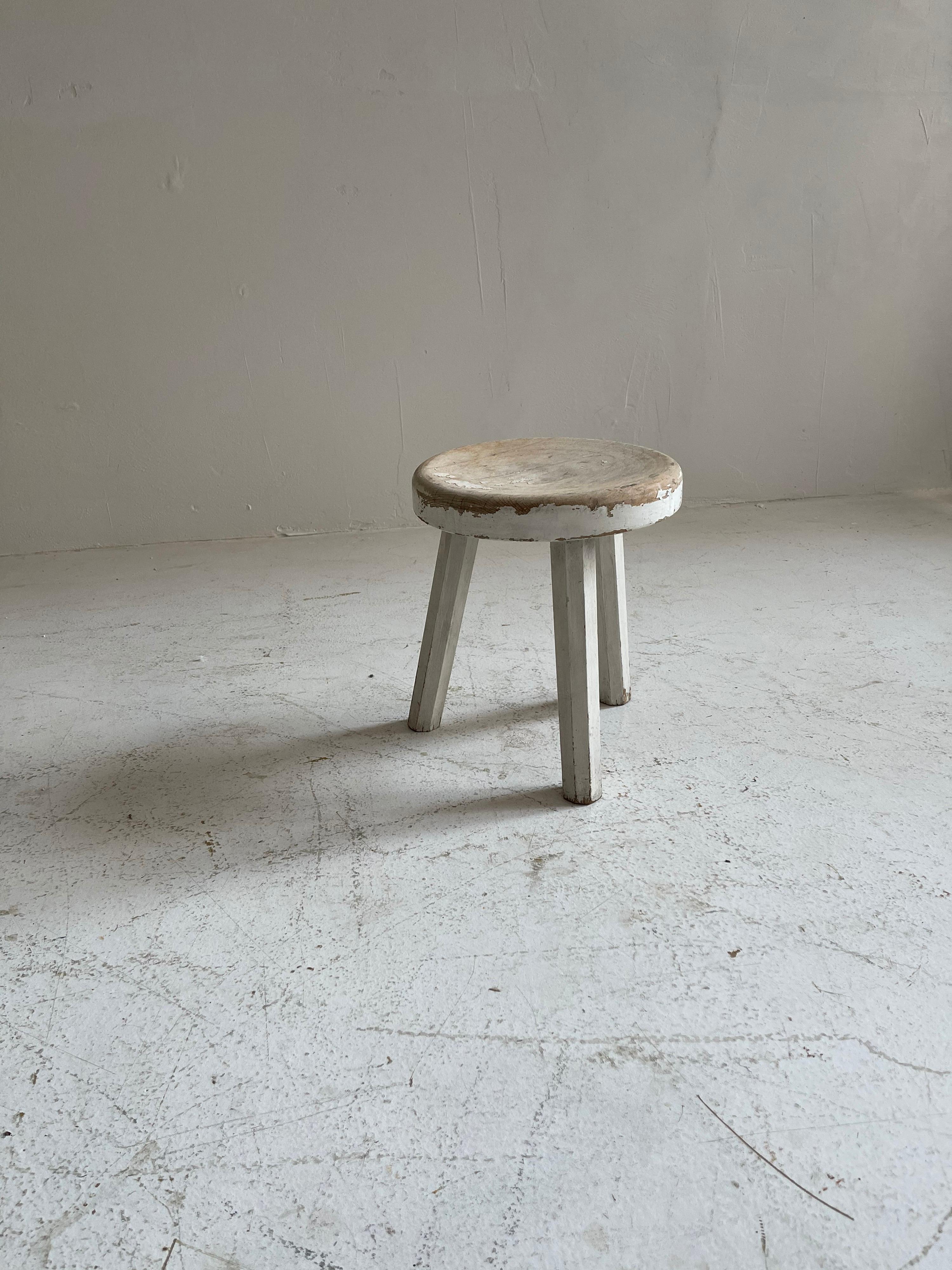 Erich Dieckmann Original Paint Attributed Bauhaus Stool, Germany, 1930 In Good Condition For Sale In Vienna, AT