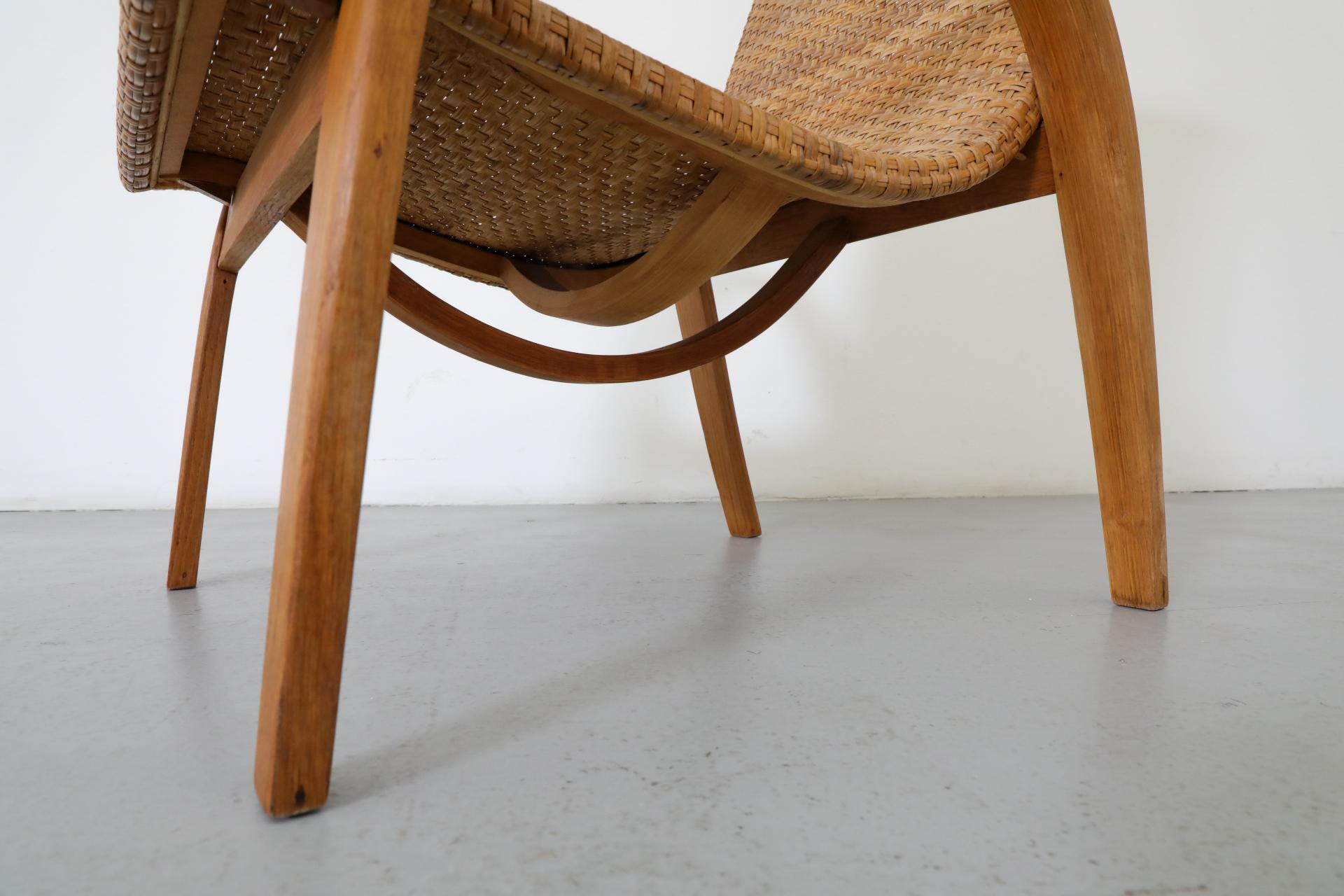 Silla de salón de ratán tejido estilo Erich Dieckmann, años 60 en venta 9