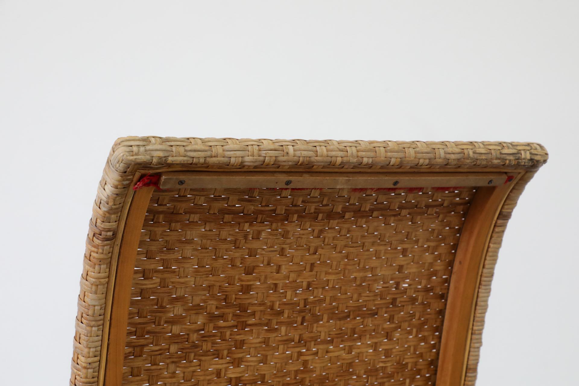 Silla de salón de ratán tejido estilo Erich Dieckmann, años 60 en venta 11
