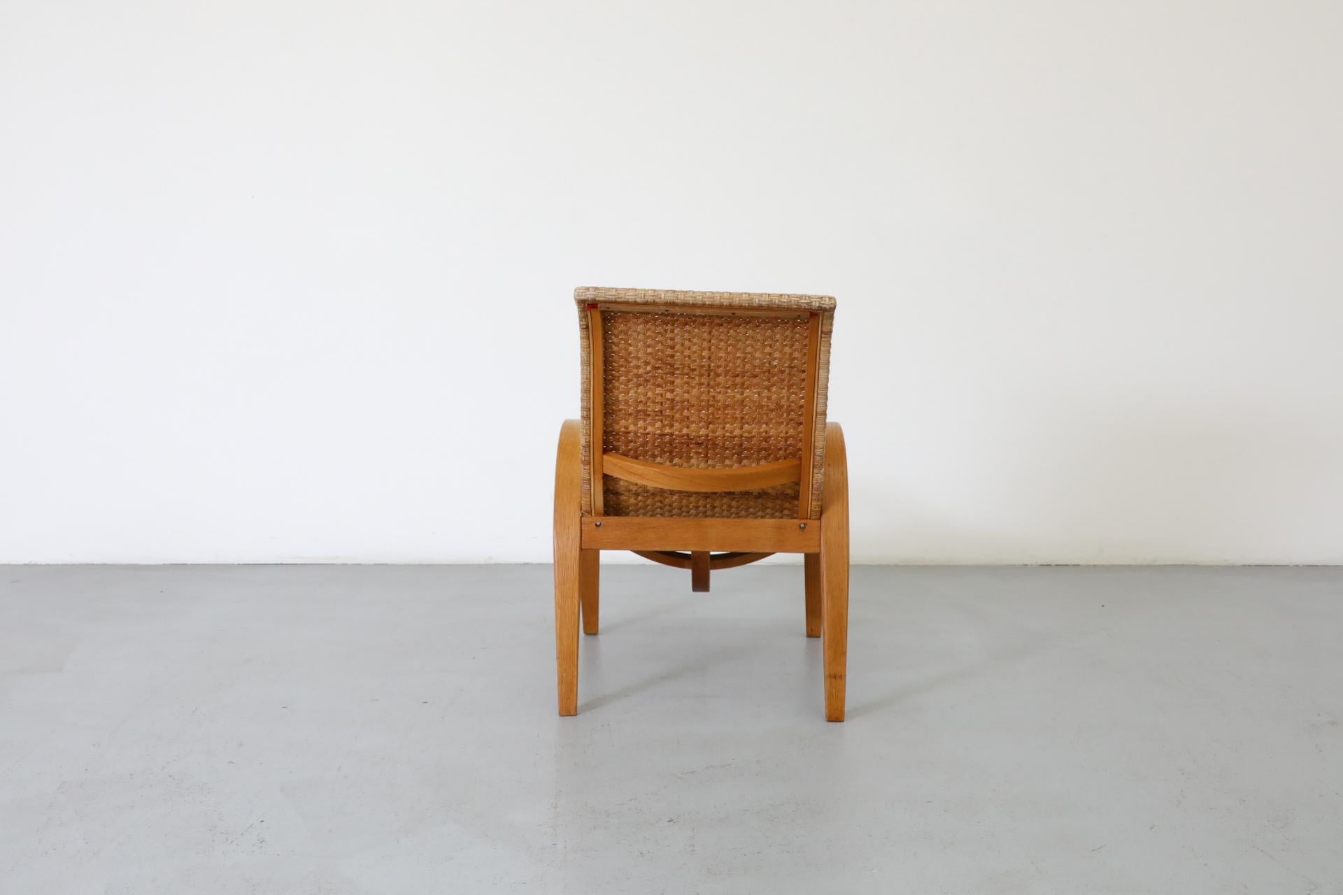 Silla de salón de ratán tejido estilo Erich Dieckmann, años 60 Tejido en venta