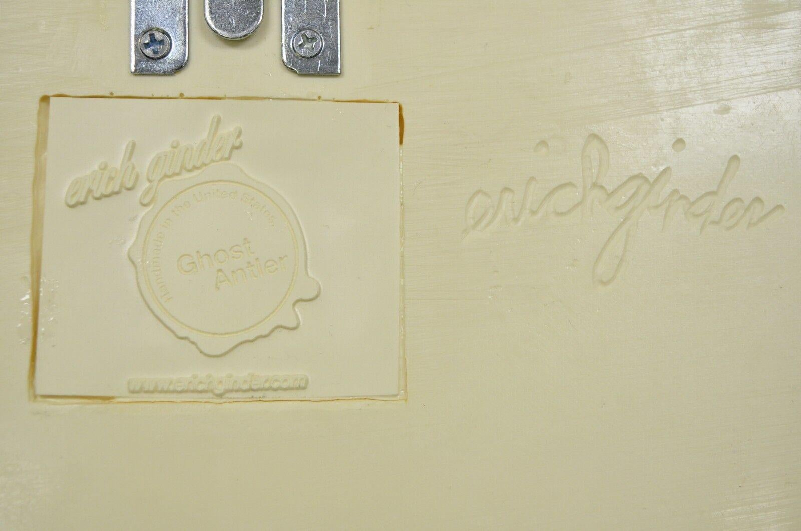 Erich Ginder White Cast Ghost Antler Coat Rack Mid Century Modern Wall Art For Sale 2