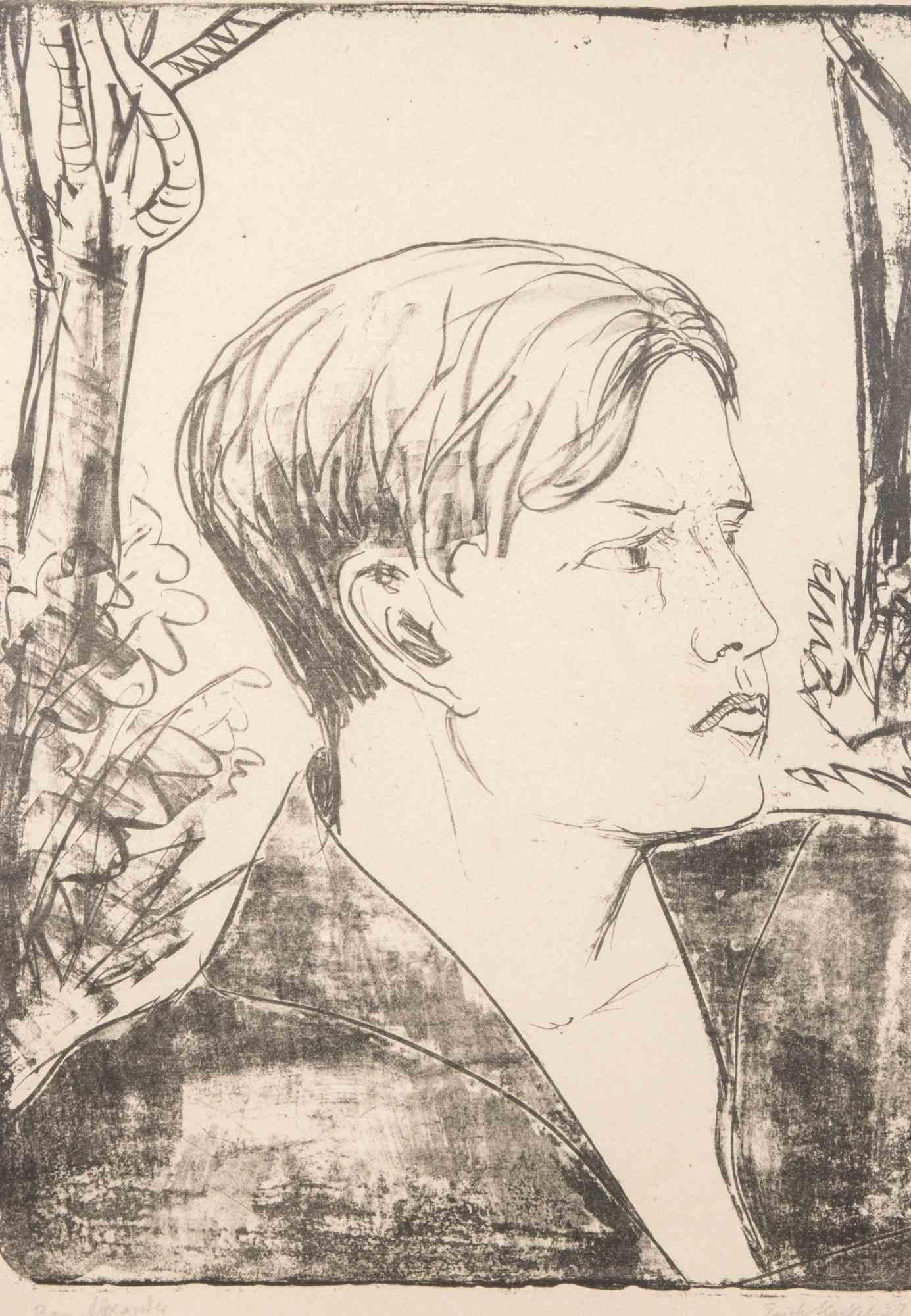Ben Alexander – Radierung von Erich Heckel – 1927 im Angebot 1