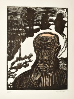 Selbstbildnis  (Self-Portrait), Woodcut Print