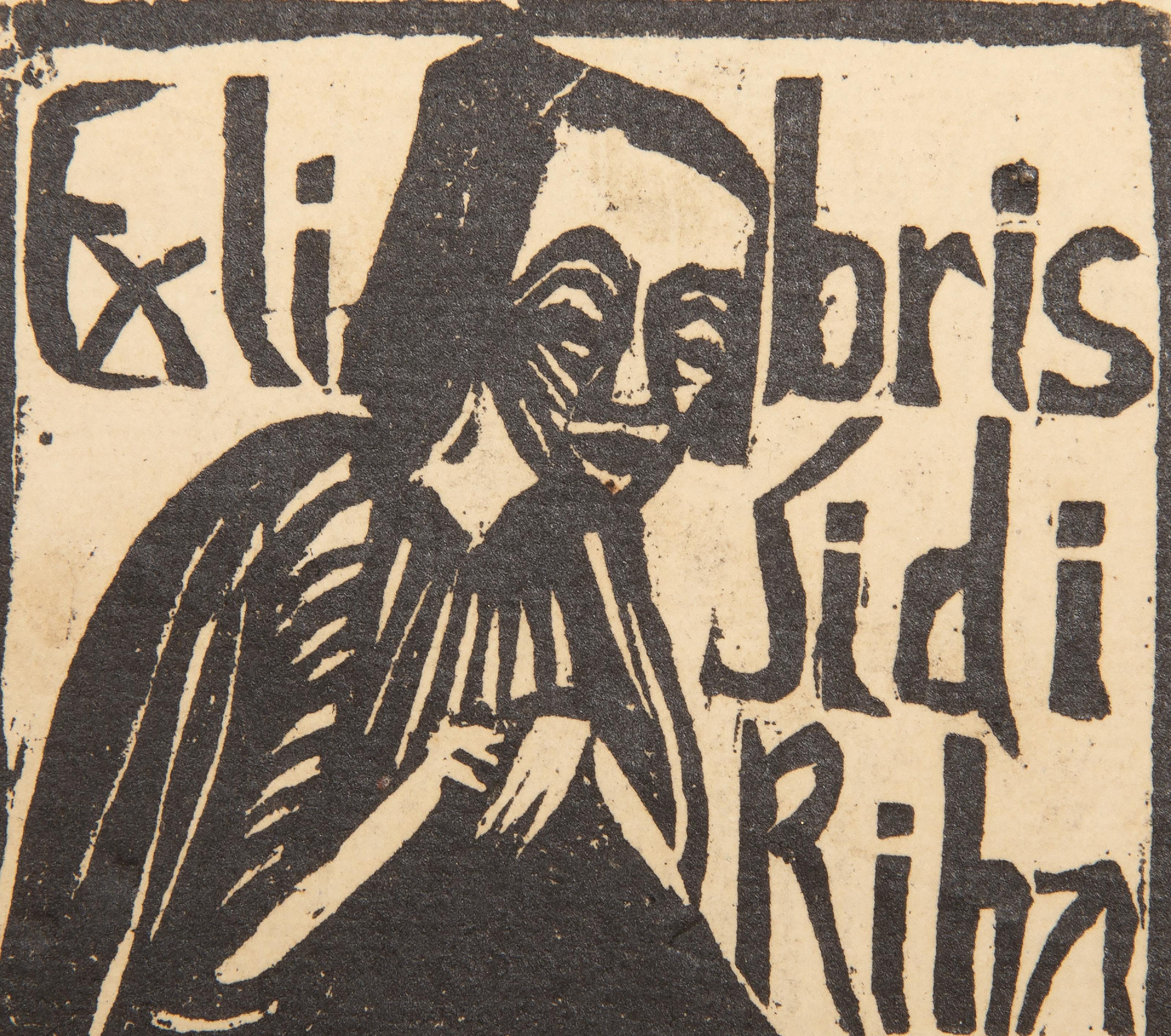 Sidi Riha II, Surrealist Linocut by Erich Heckel 1
