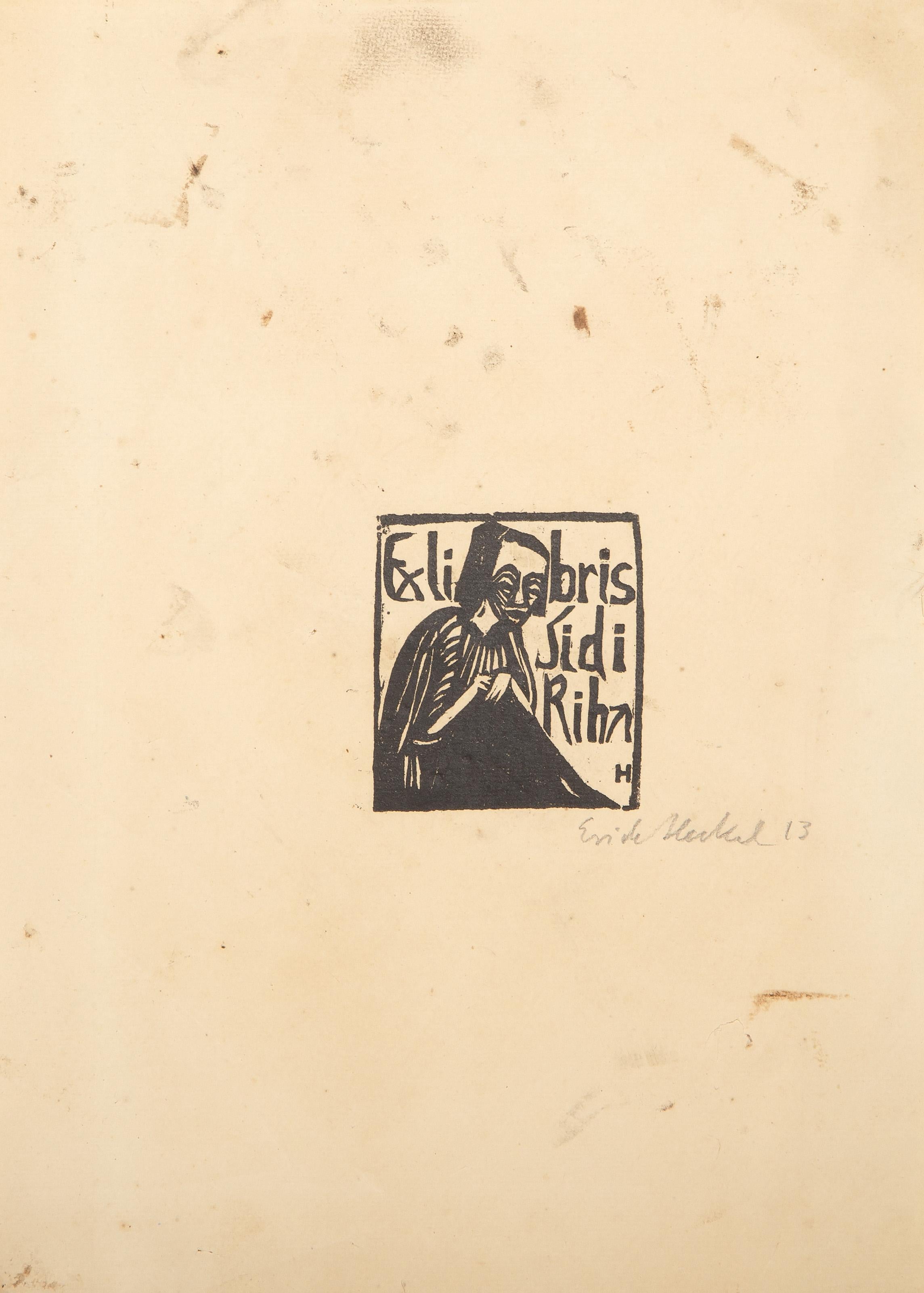 Sidi Riha II, Surrealist Linocut by Erich Heckel 2