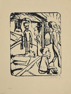 Les frères Karamazov - Lithographie d'E. Heckel - 1919