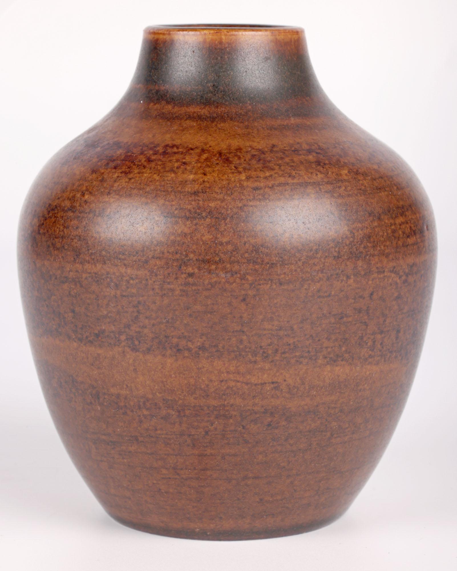 Erich & Ingrid Triller Swedish Tobo Studio Pottery Vase For Sale 3
