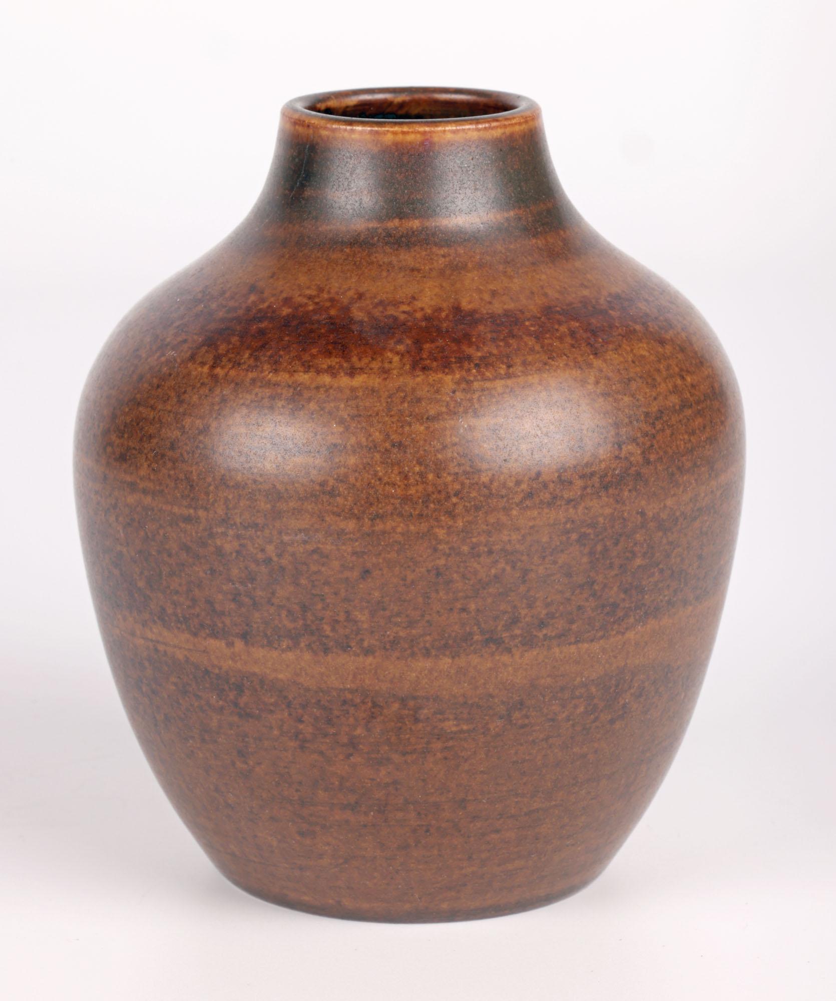 Erich & Ingrid Triller Swedish Tobo Studio Pottery Vase For Sale 6