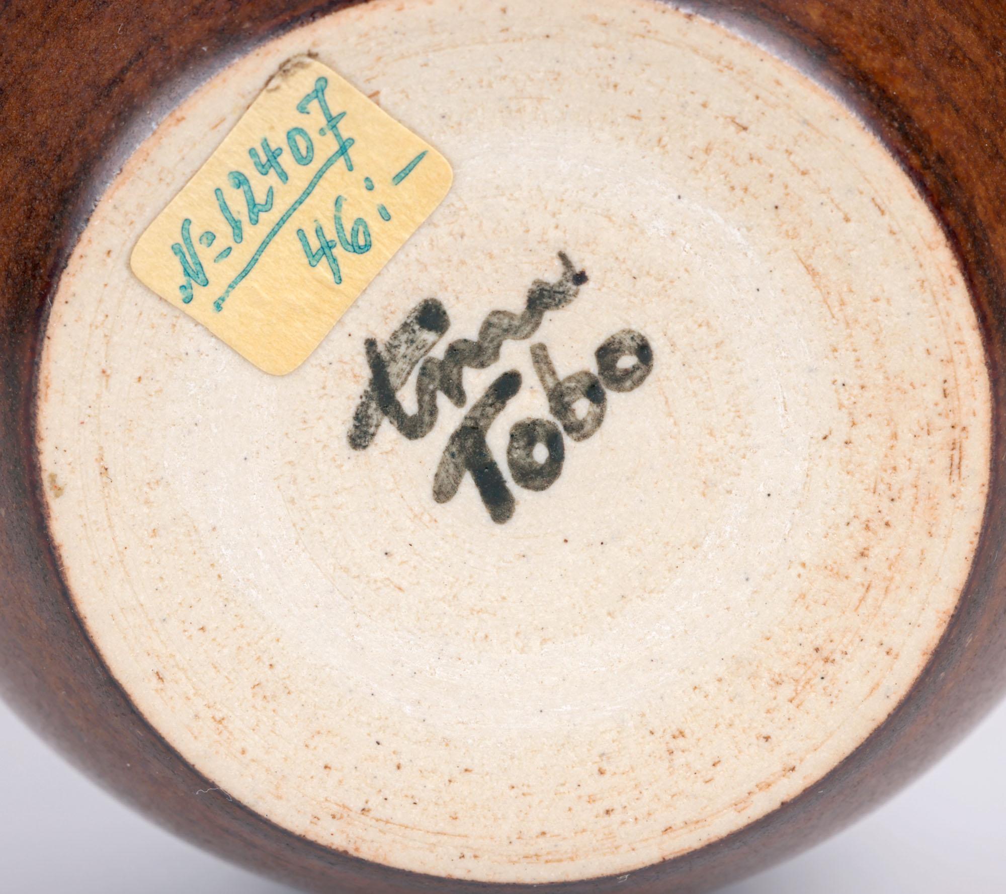 Erich & Ingrid Triller Swedish Tobo Studio Pottery Vase 7
