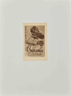  Ex Libris - Vakesalu Selma - Woodcut by Erich Lindemann - Mid-20th century