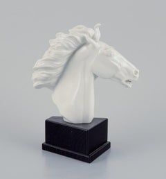 Erich Oehme for Meissen, Germany. Porcelain sculpture. The horse's head