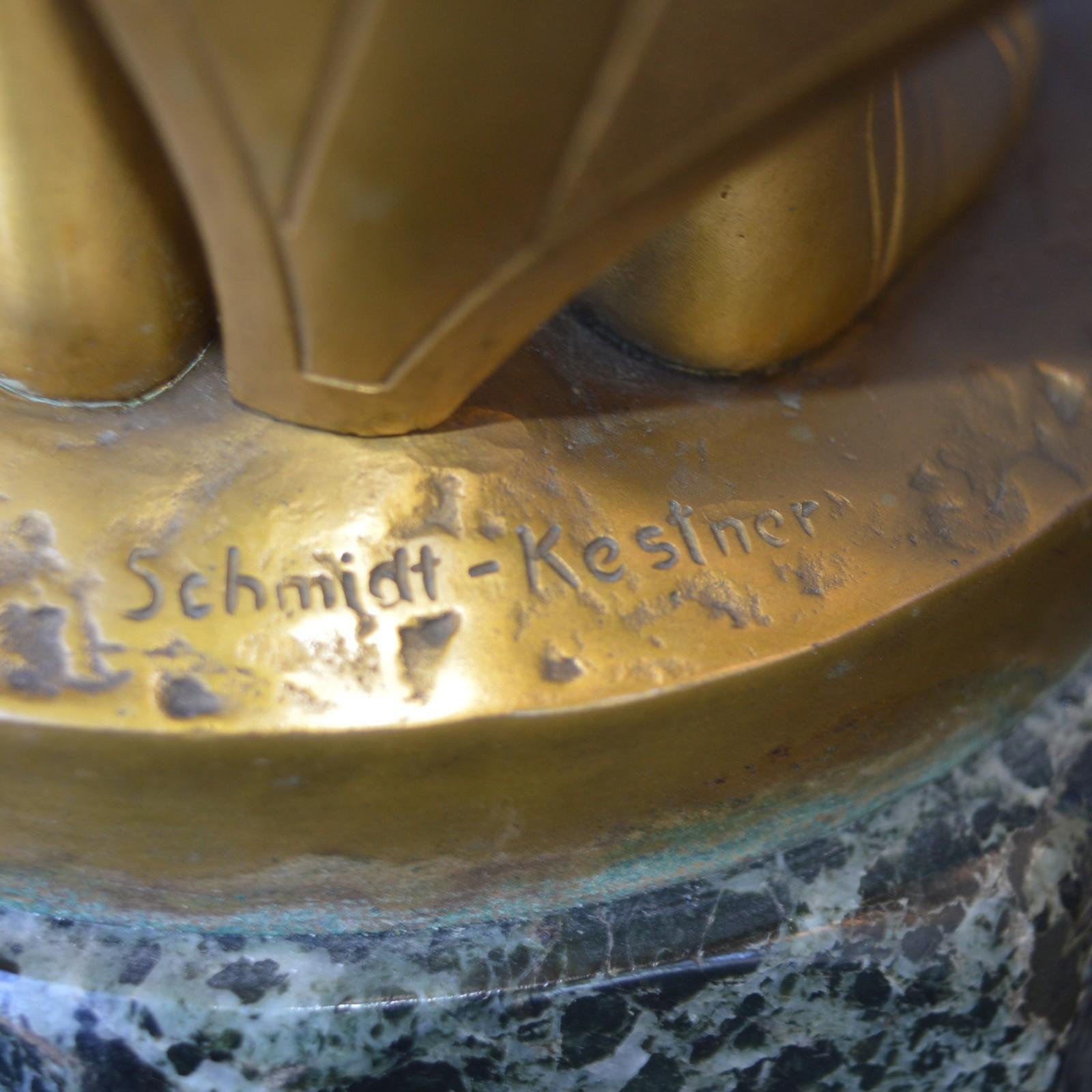 Erich Schmidt-Kestner (German, 1877-1941) gilt bronze and carved marble