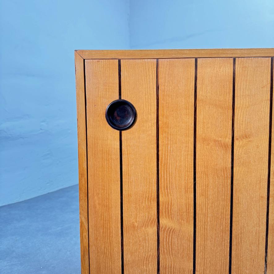 Mid-Century Modern Erich Stratmann inlaid ash credenza for Oldenburger Möbel, Germany, 1950's. For Sale