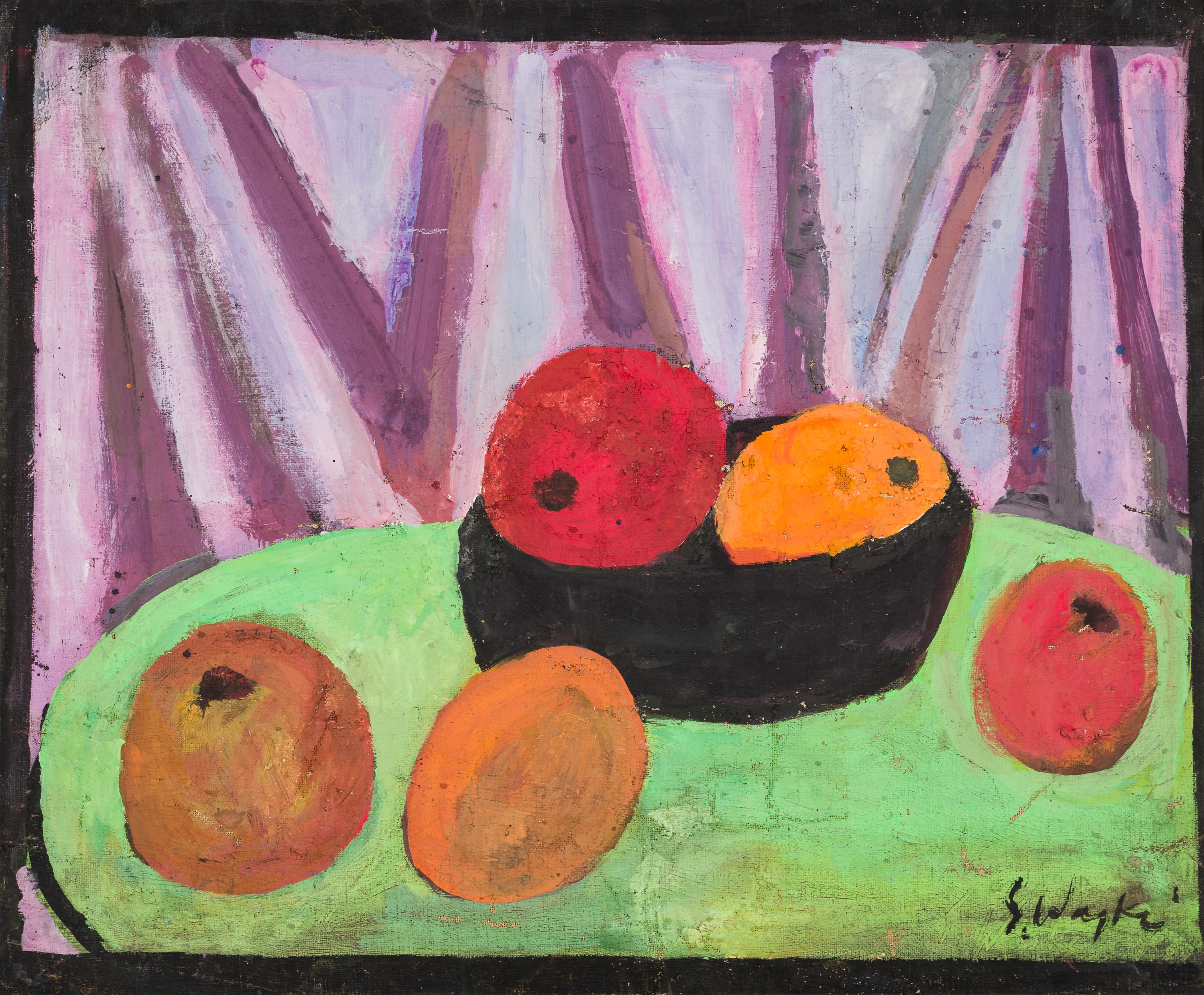 Still-Life Painting Erich Waske - La nature morte des fruits