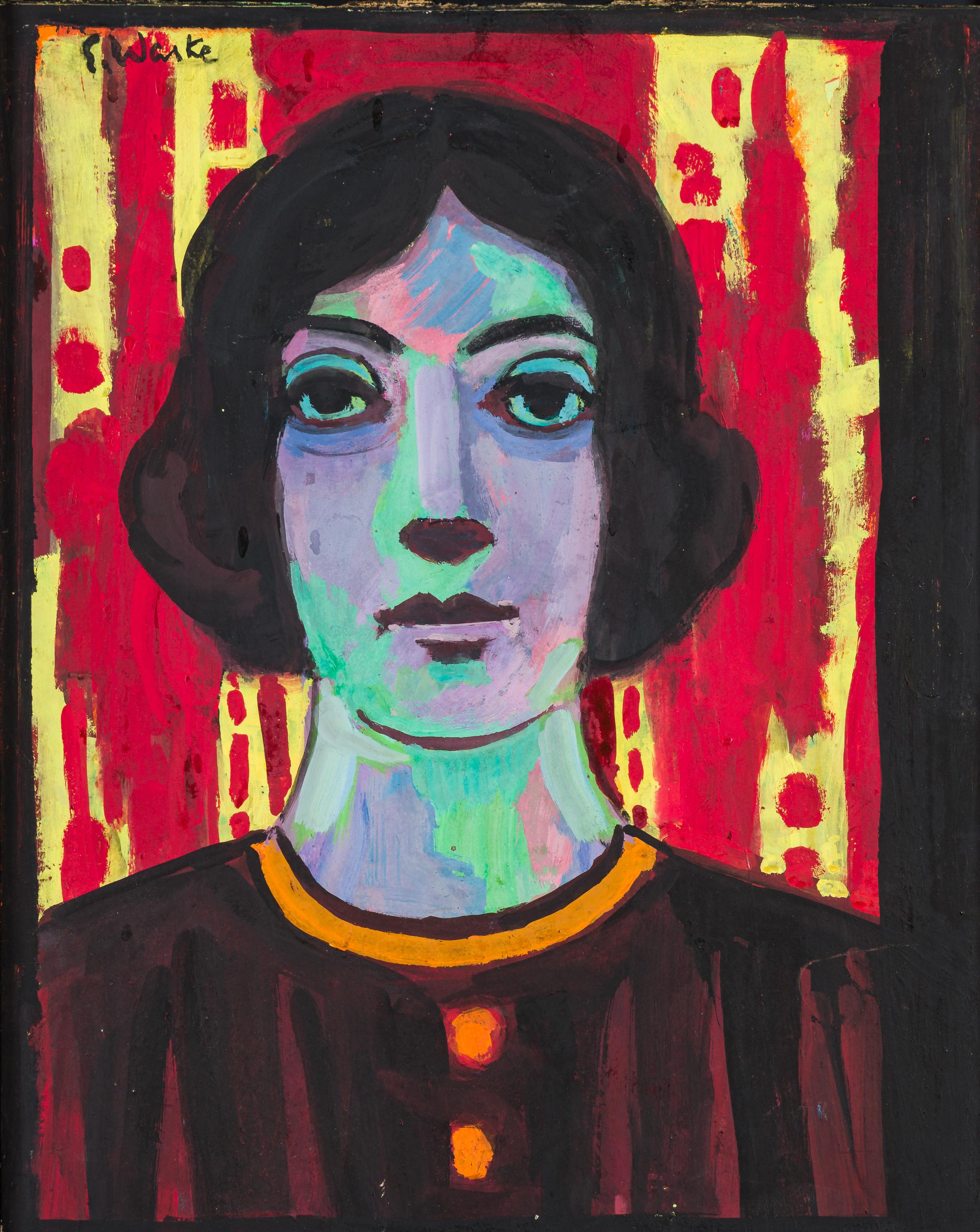 Erich Waske Figurative Painting - Portrait of a Woman