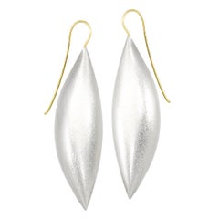 Erich Zimmermann Large Cocoon Pod Silver Earrings