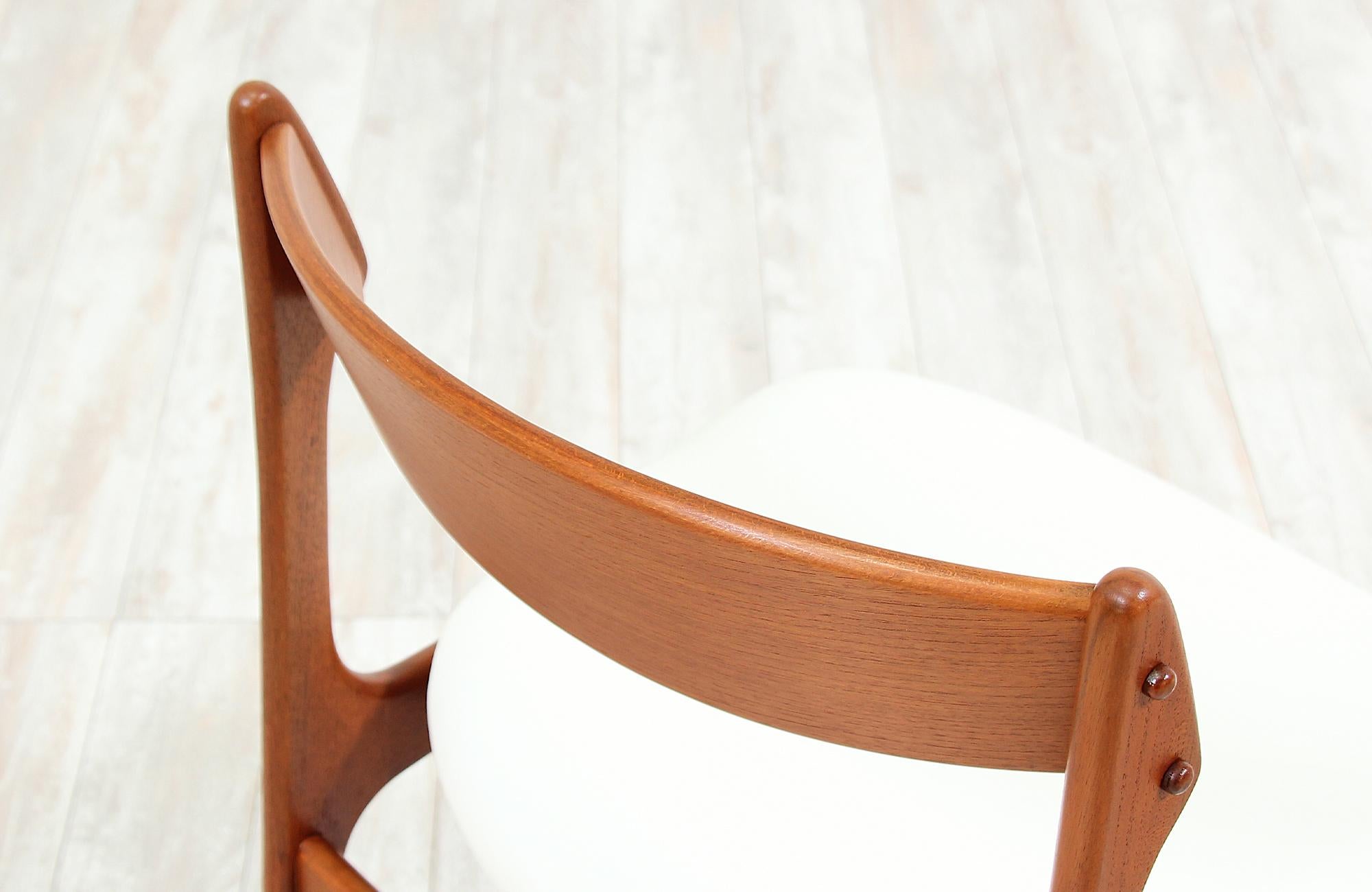 Erick Buch Teak and Leather Dining Chairs for O.D. Møbler 5