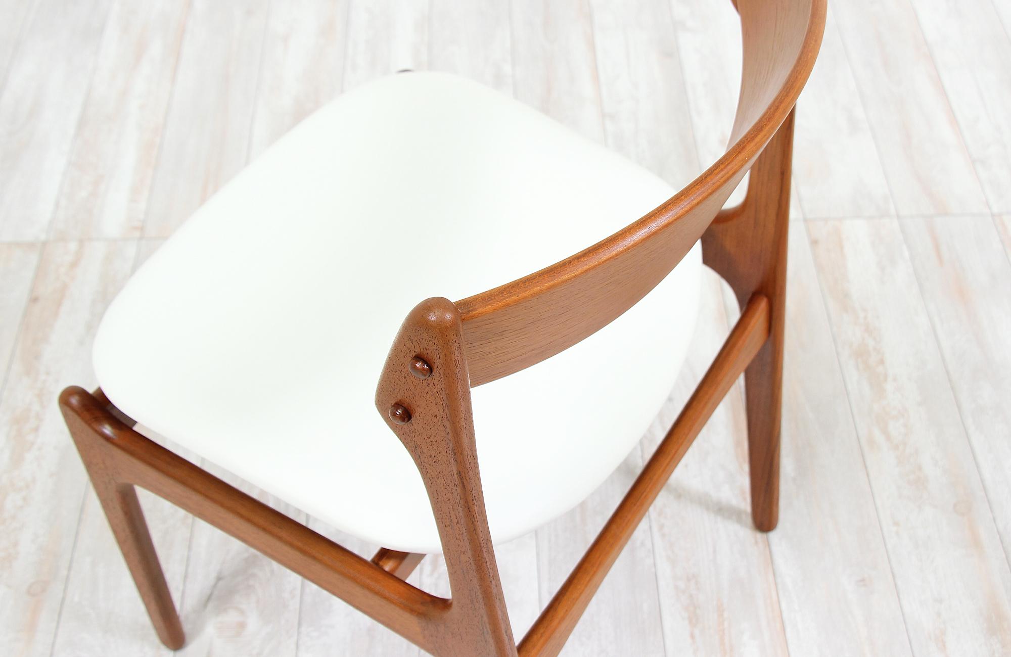 Erick Buch Teak and Leather Dining Chairs for O.D. Møbler 2