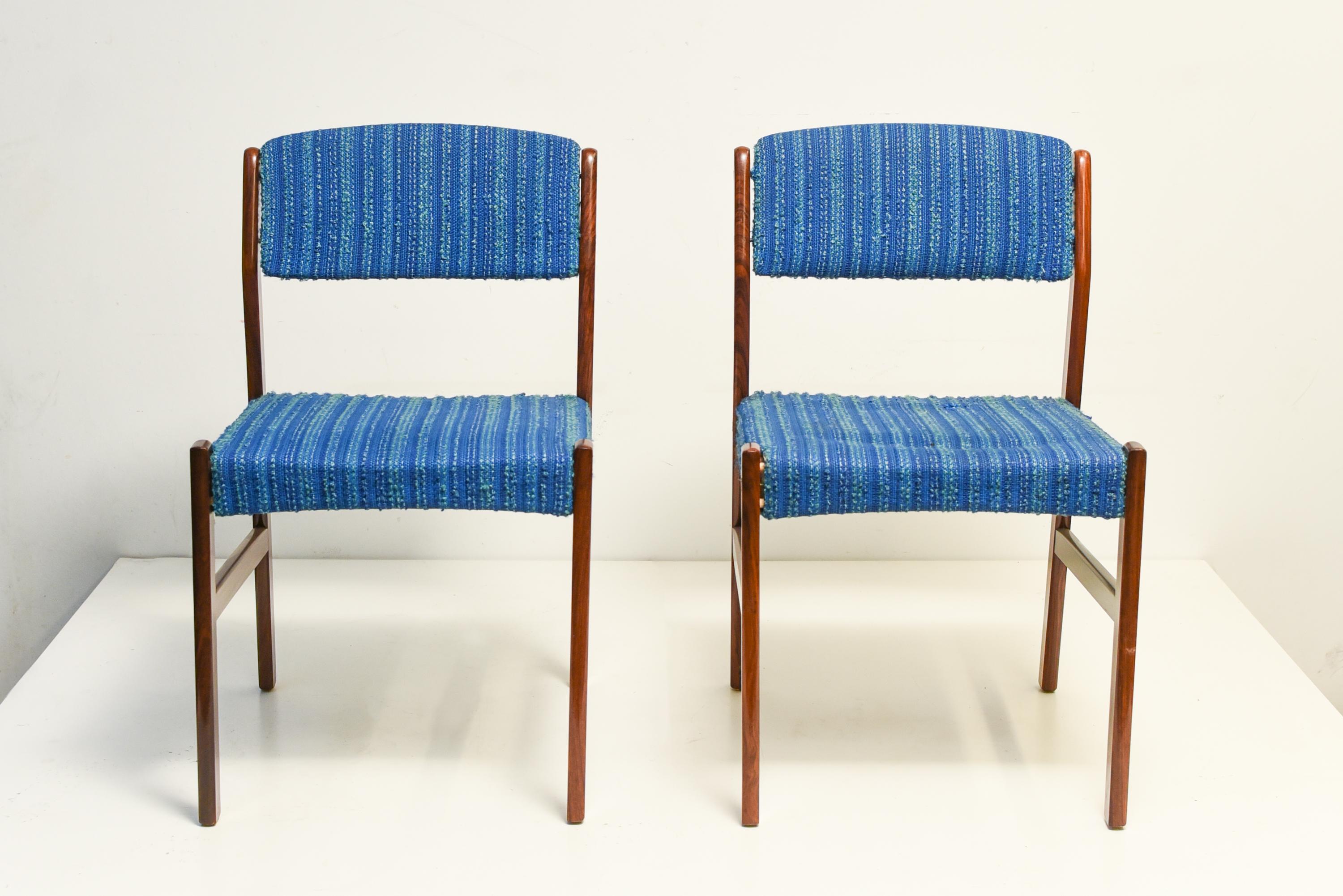 Scandinavian Modern Mid Century Erik Buck Dining rosewood Chairs, 1960s For Sale
