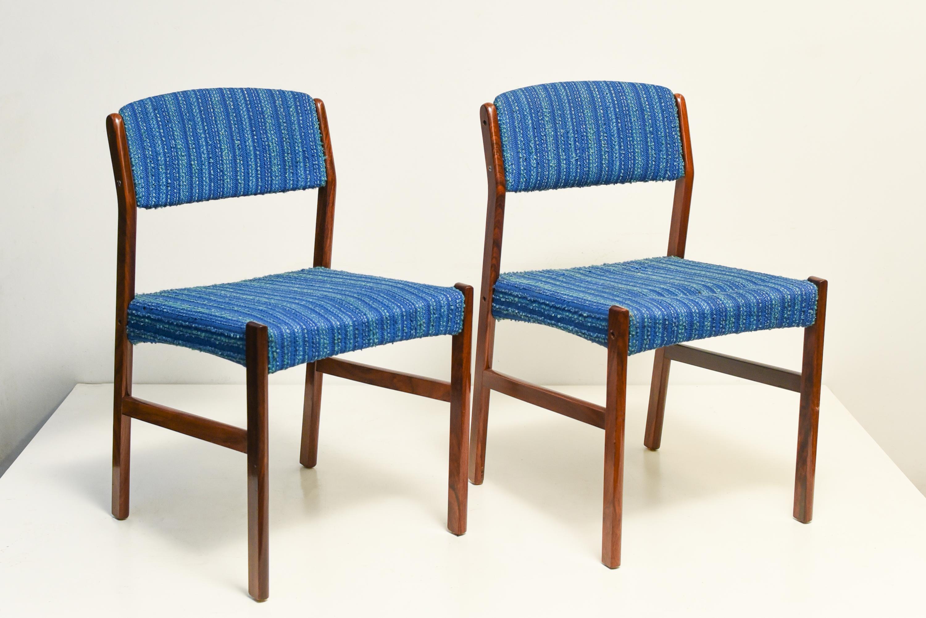 Danish Mid Century Erik Buck Dining rosewood Chairs, 1960s For Sale