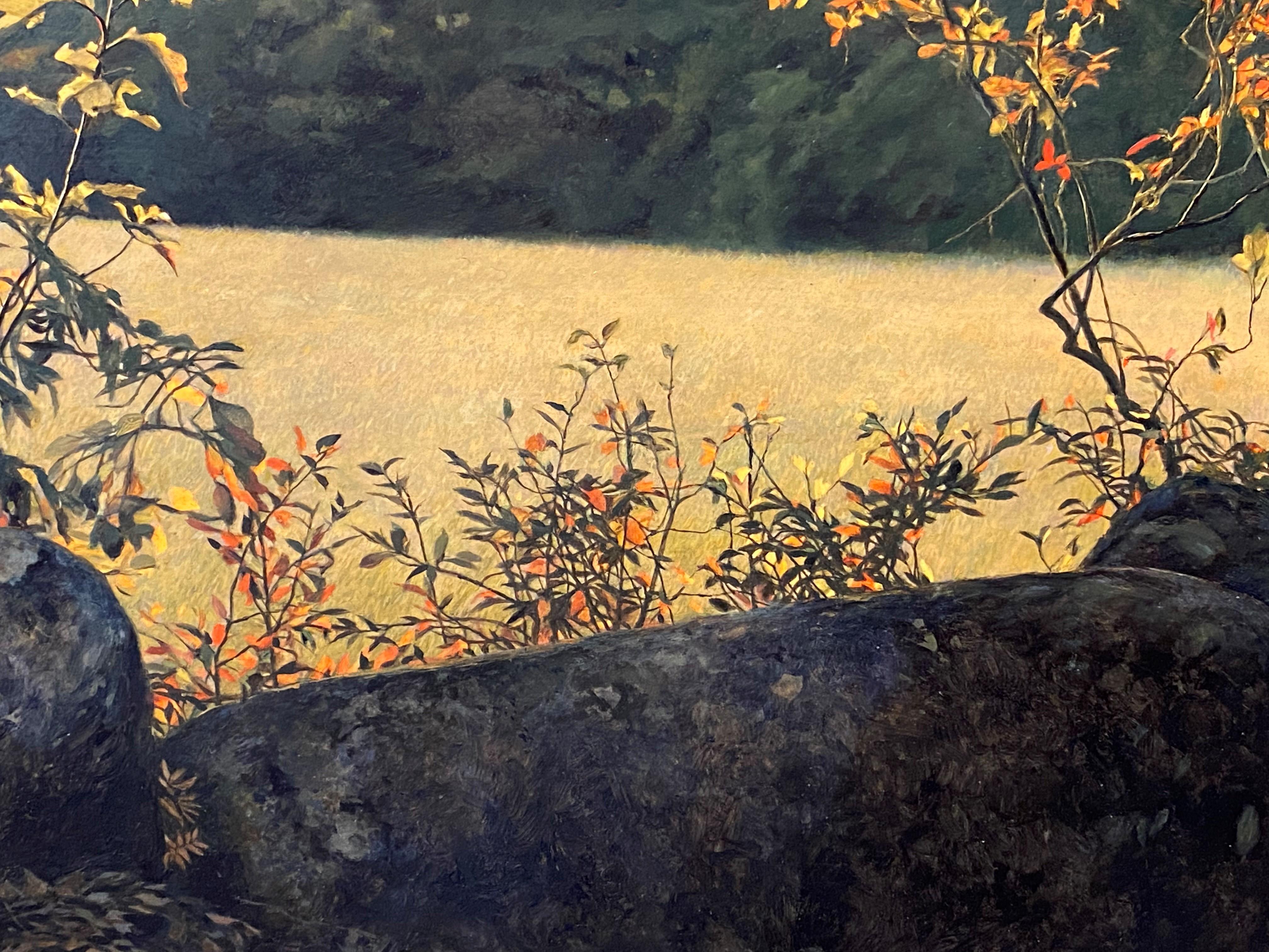 Golden Afternoon, Mount Monadnock, NH - Realist Painting by Erick Ingraham