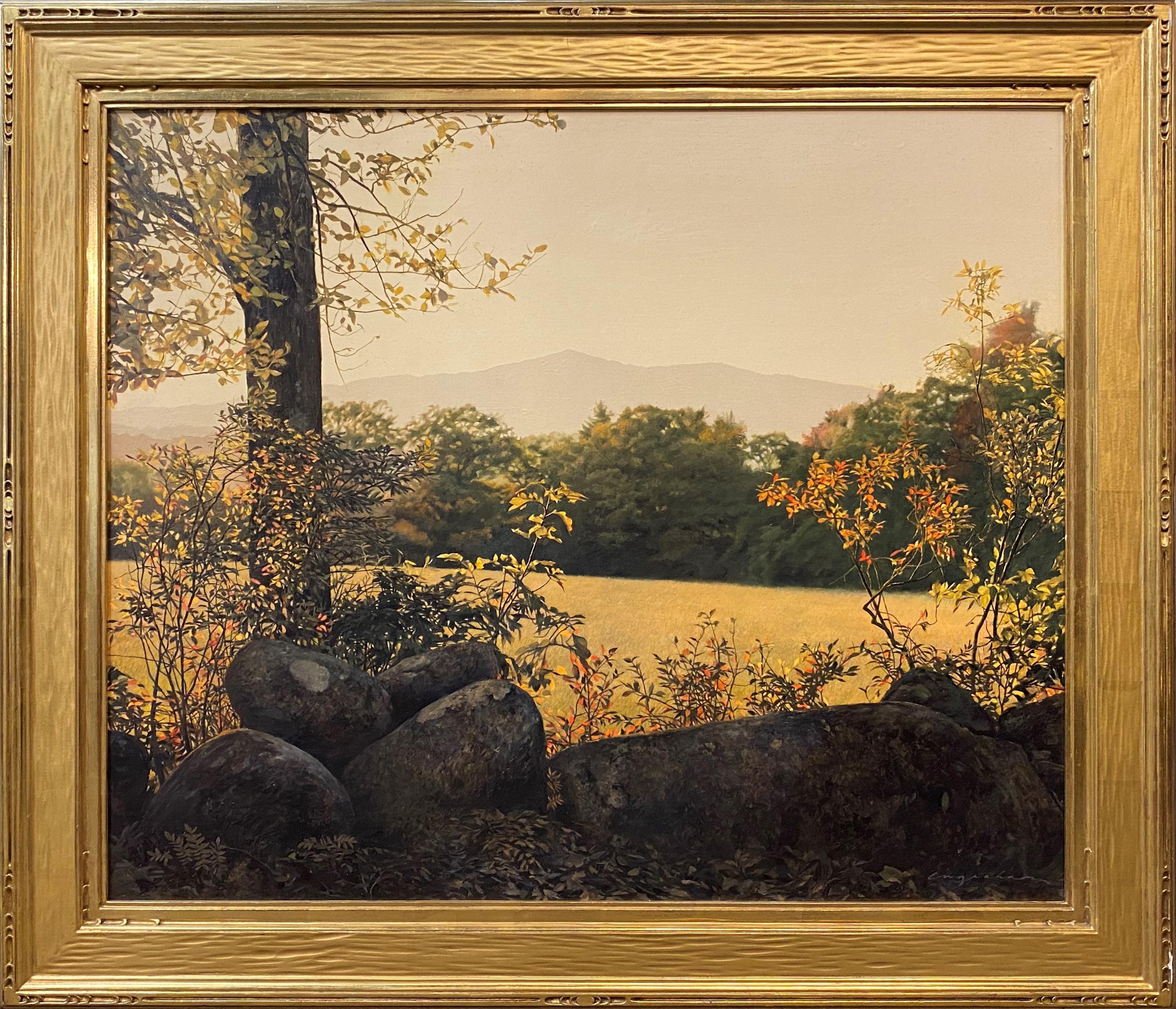 Erick Ingraham Landscape Painting - Golden Afternoon, Mount Monadnock, NH
