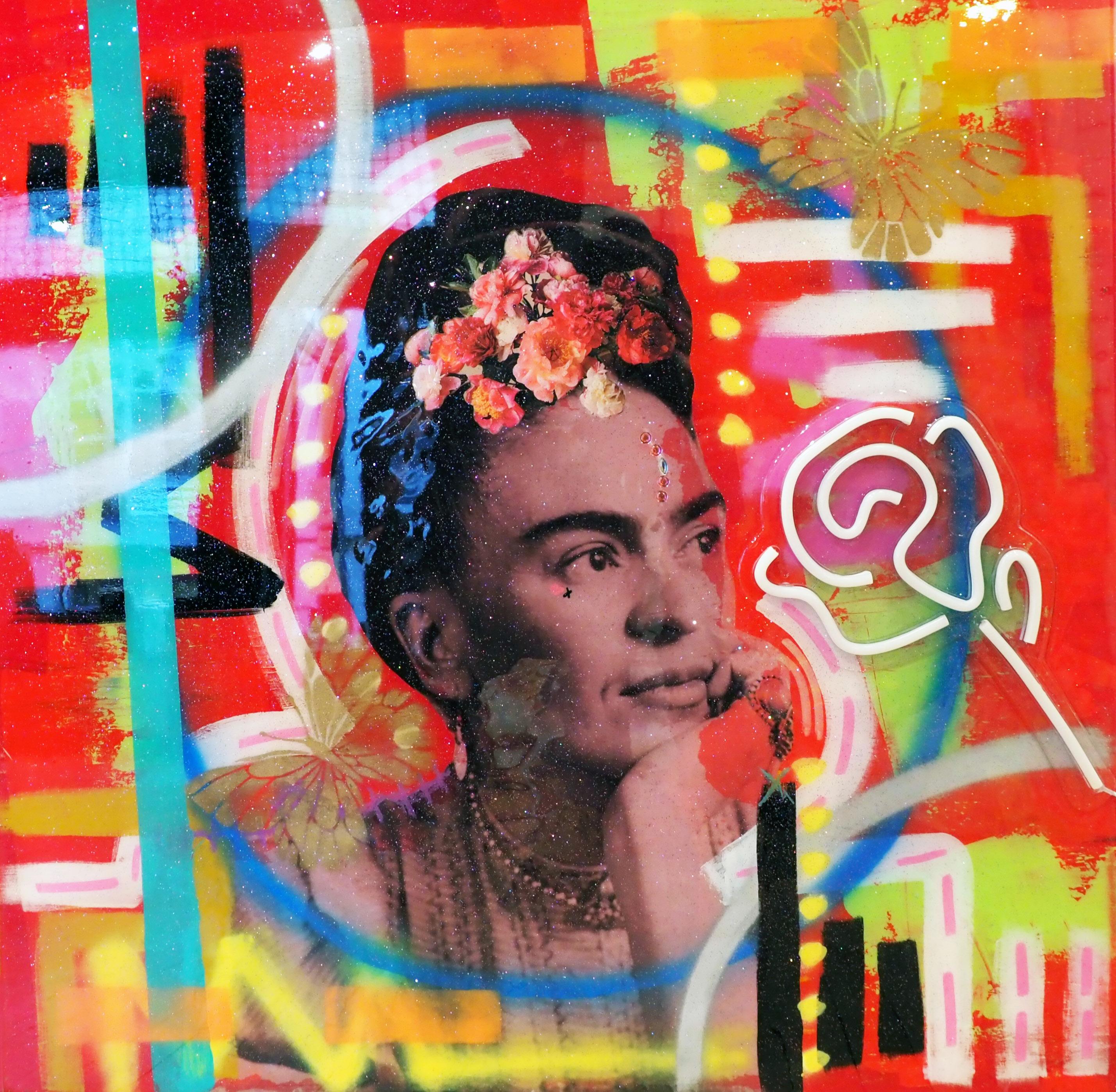 Frida Khalo  - Mixed Media Art by Erick Watson