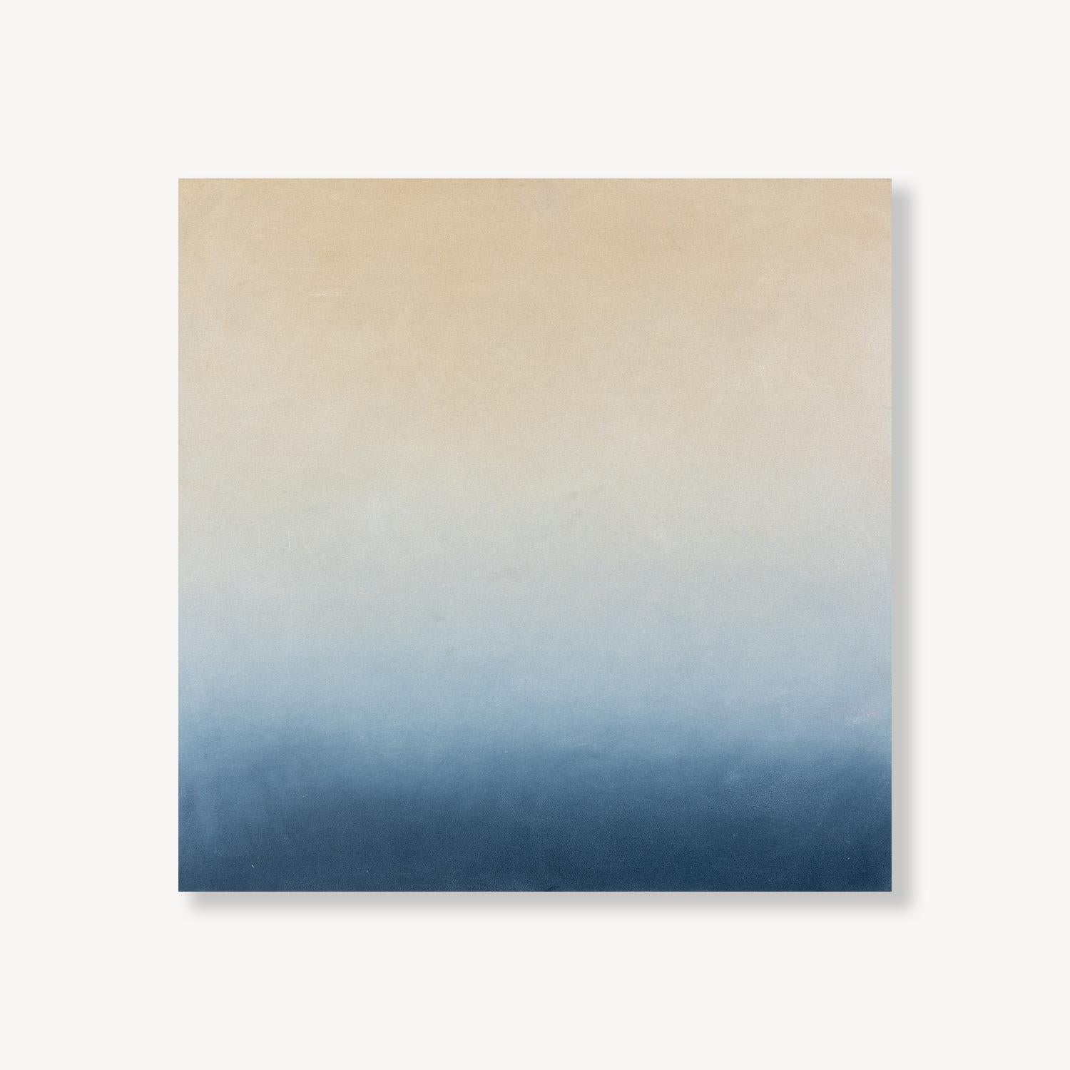 Blue Hour: Abstract Painting, Oil on Wood, 2010s, New, 12x12