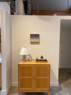 Lavendel Himmel: Abstrakte Malerei, Öl auf Holz, 2010er Jahre, Neu, 12x12