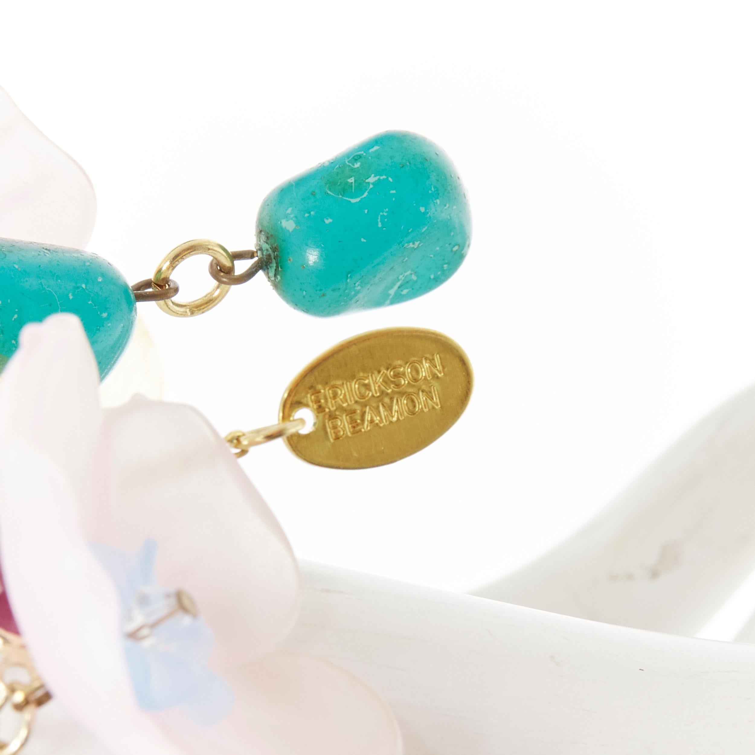 Bracciale in cristallo acrilico Erickson Beamon con fiori colorati e creature marine In condizioni ottime in vendita a Hong Kong, NT