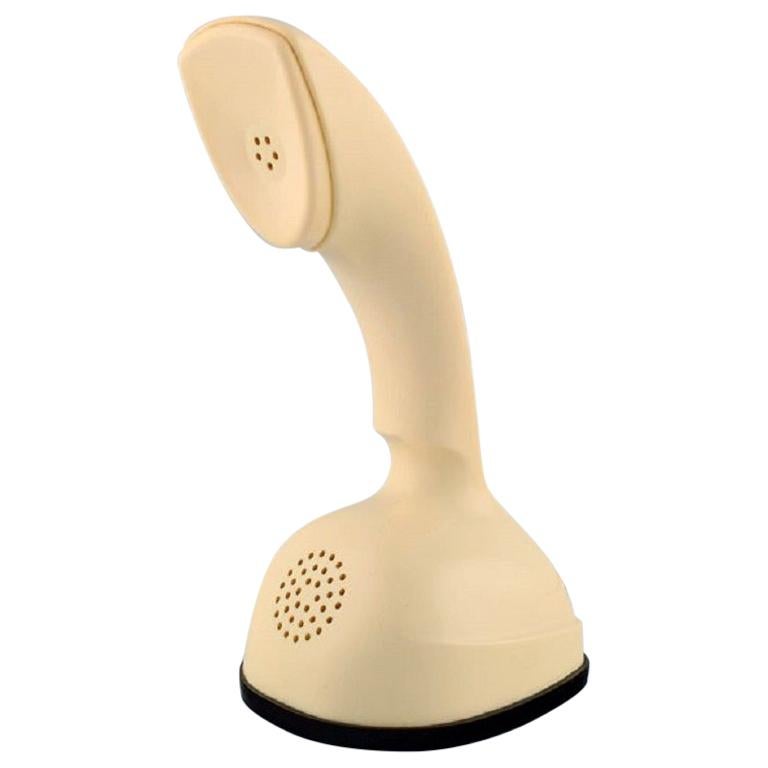 Ericsson Cobra Phone in Cream-Colored Plastic with Turntable at the Bottom For Sale