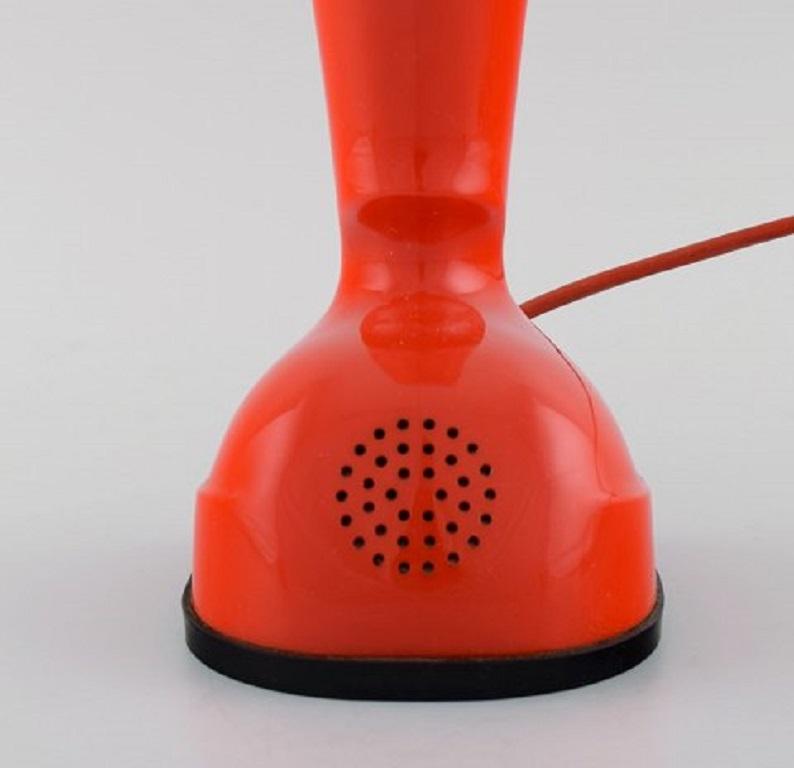 Swedish Ericsson Cobra Phone in Red Plastic with Turntable at the Bottom, 1960s