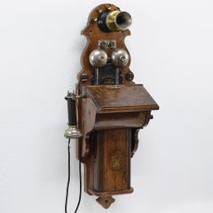 Ericsson Swedish Antique Wall Telephone 1901 Crank Magneto Long Pole AB220