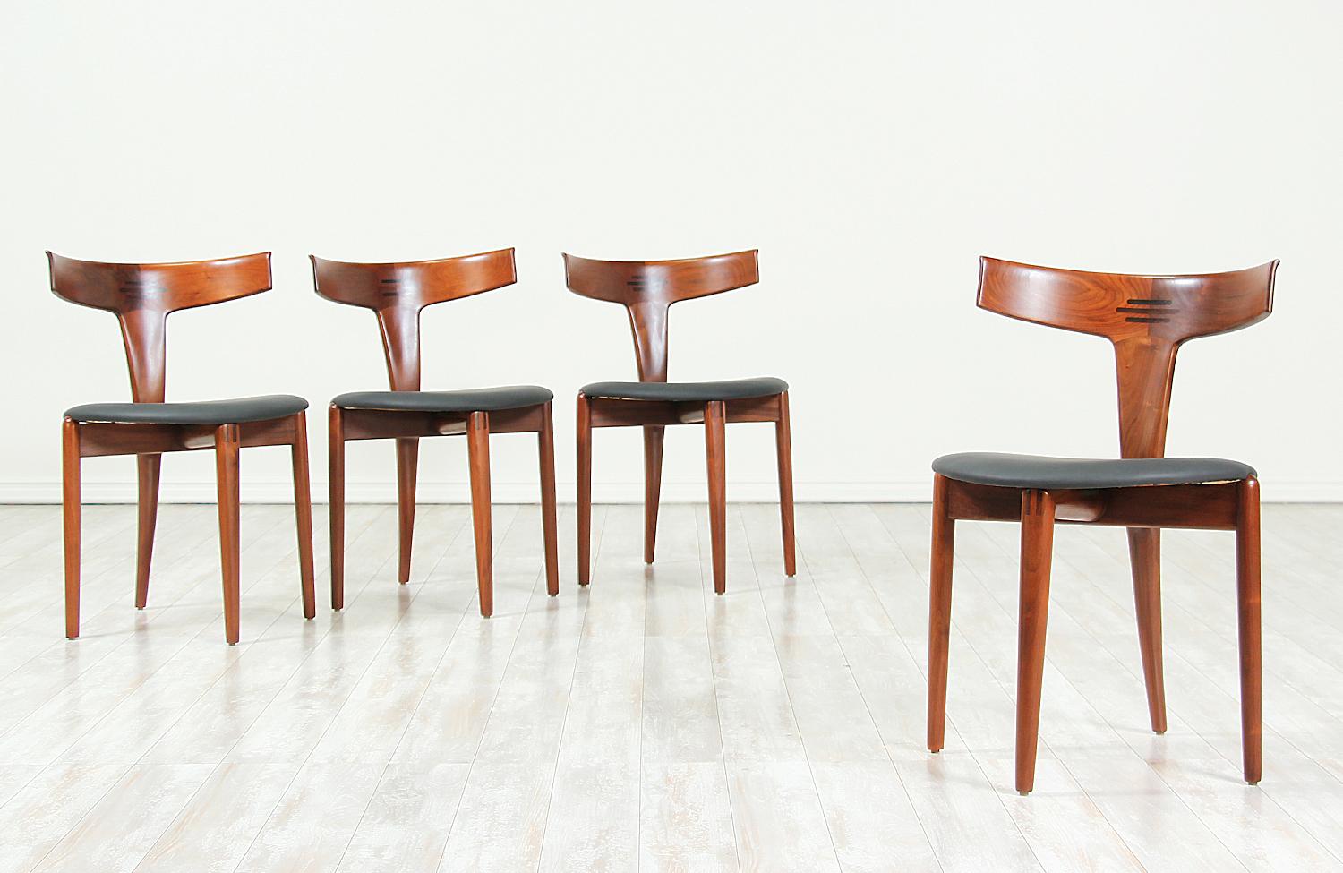 Mid-20th Century Erik Andersen and Palle Pedersen Dining Chairs for Randers Møbelfabrik