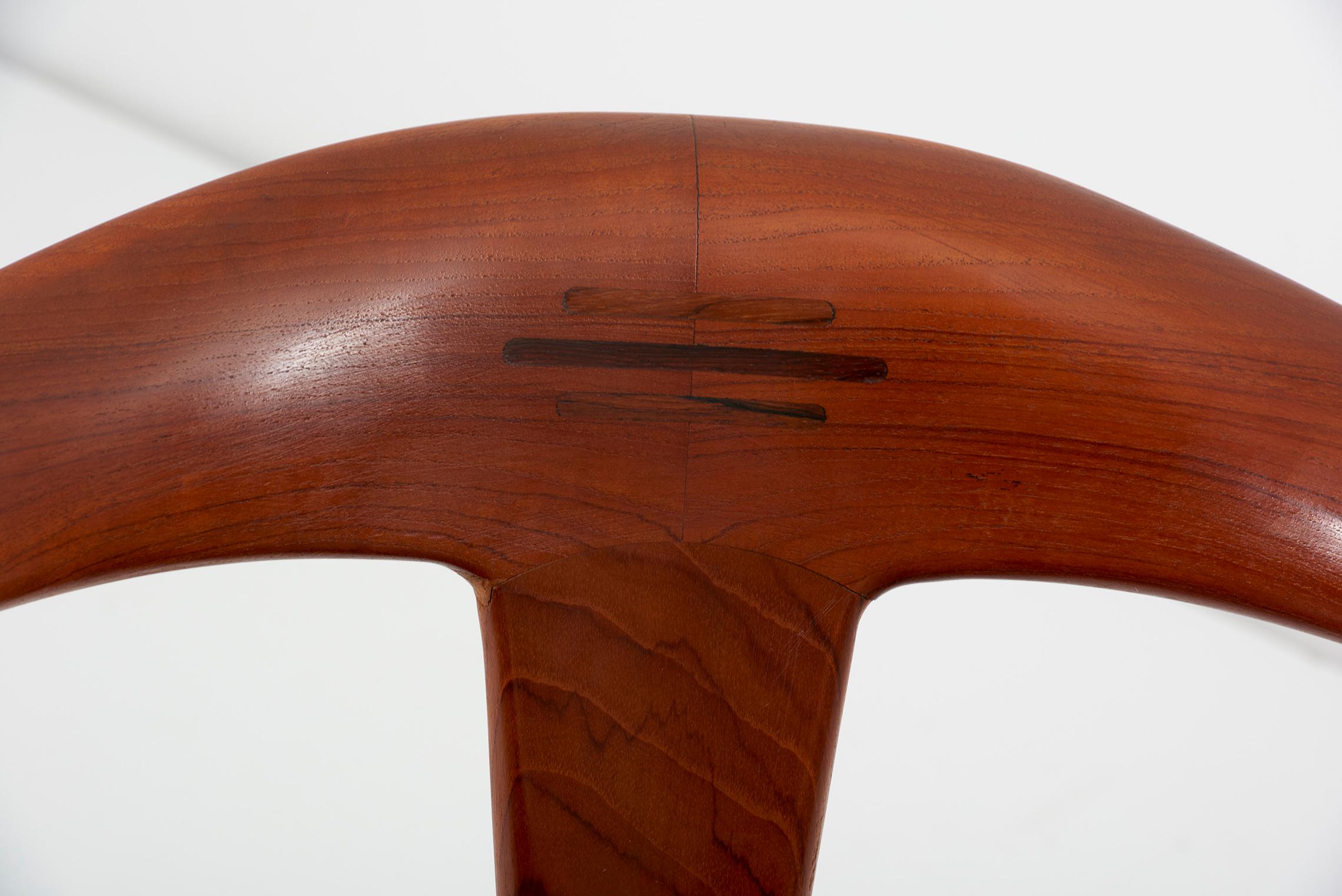 Erik Andersen & Palle Pedersen Chair in Teak, Leather for Randers, Denmark 1960s 5