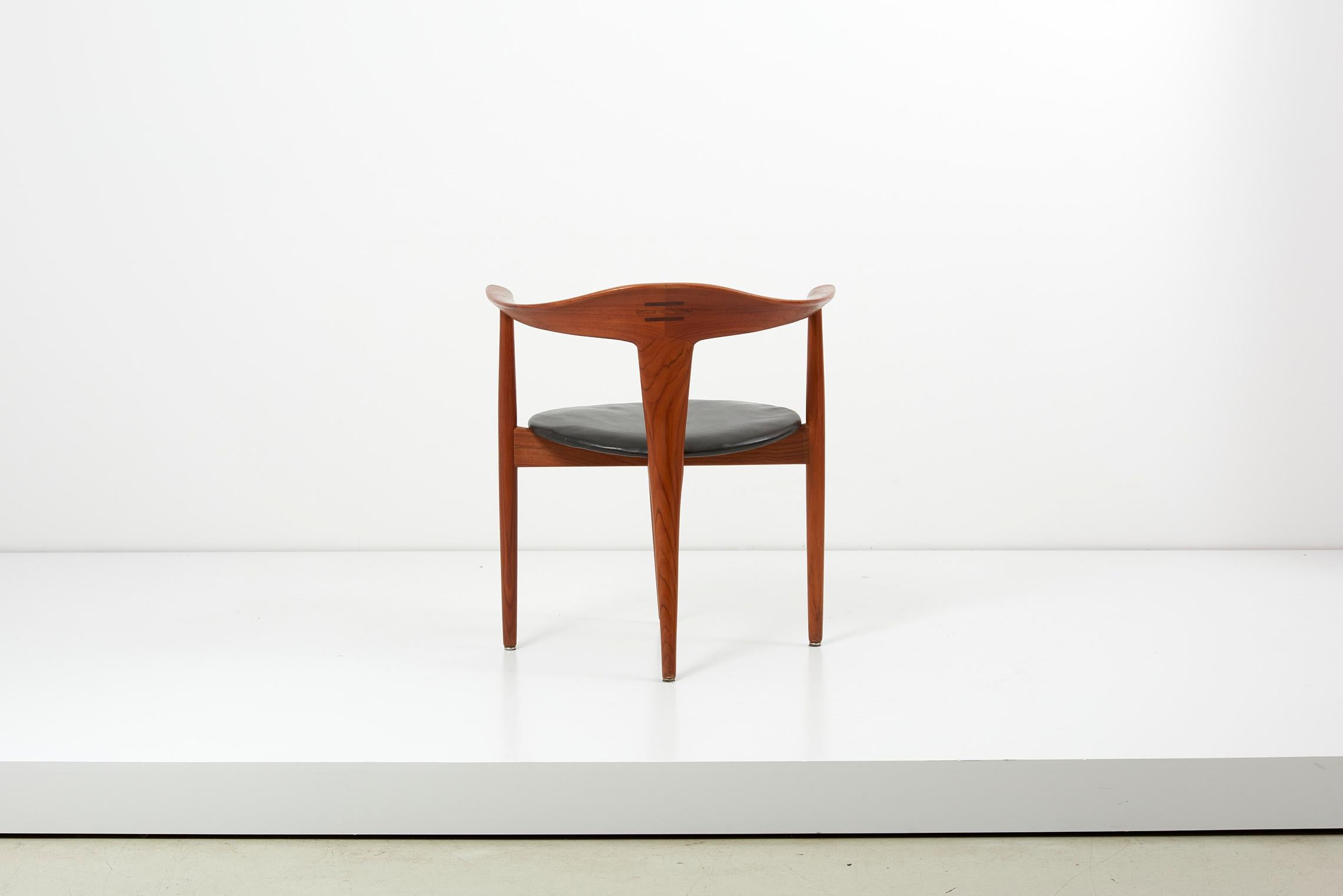 Danish Erik Andersen & Palle Pedersen Chair in Teak, Leather for Randers, Denmark 1960s